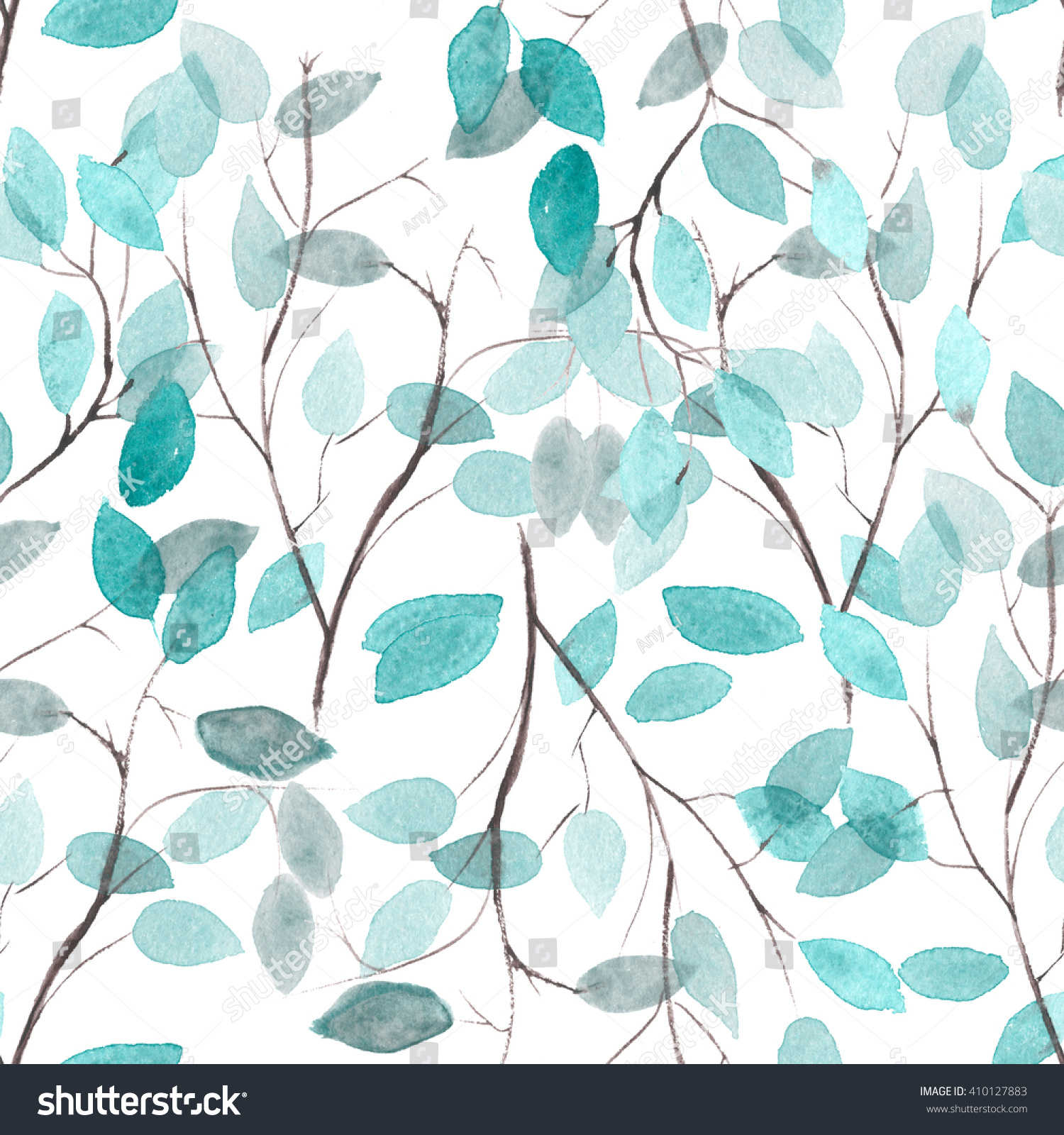 Watercolor floral  wallpaper seamless pattern or background