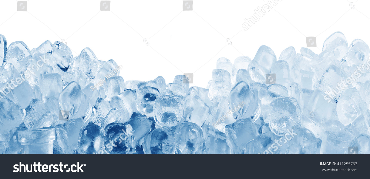 Ice cubes isolated on a white background