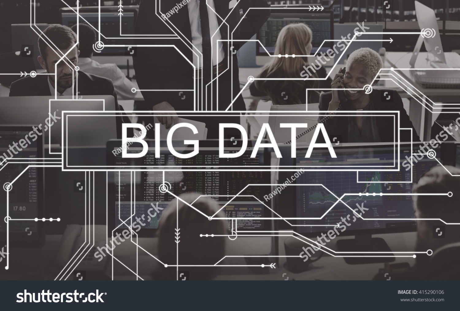 Big Data Storage Network Online Server Concept