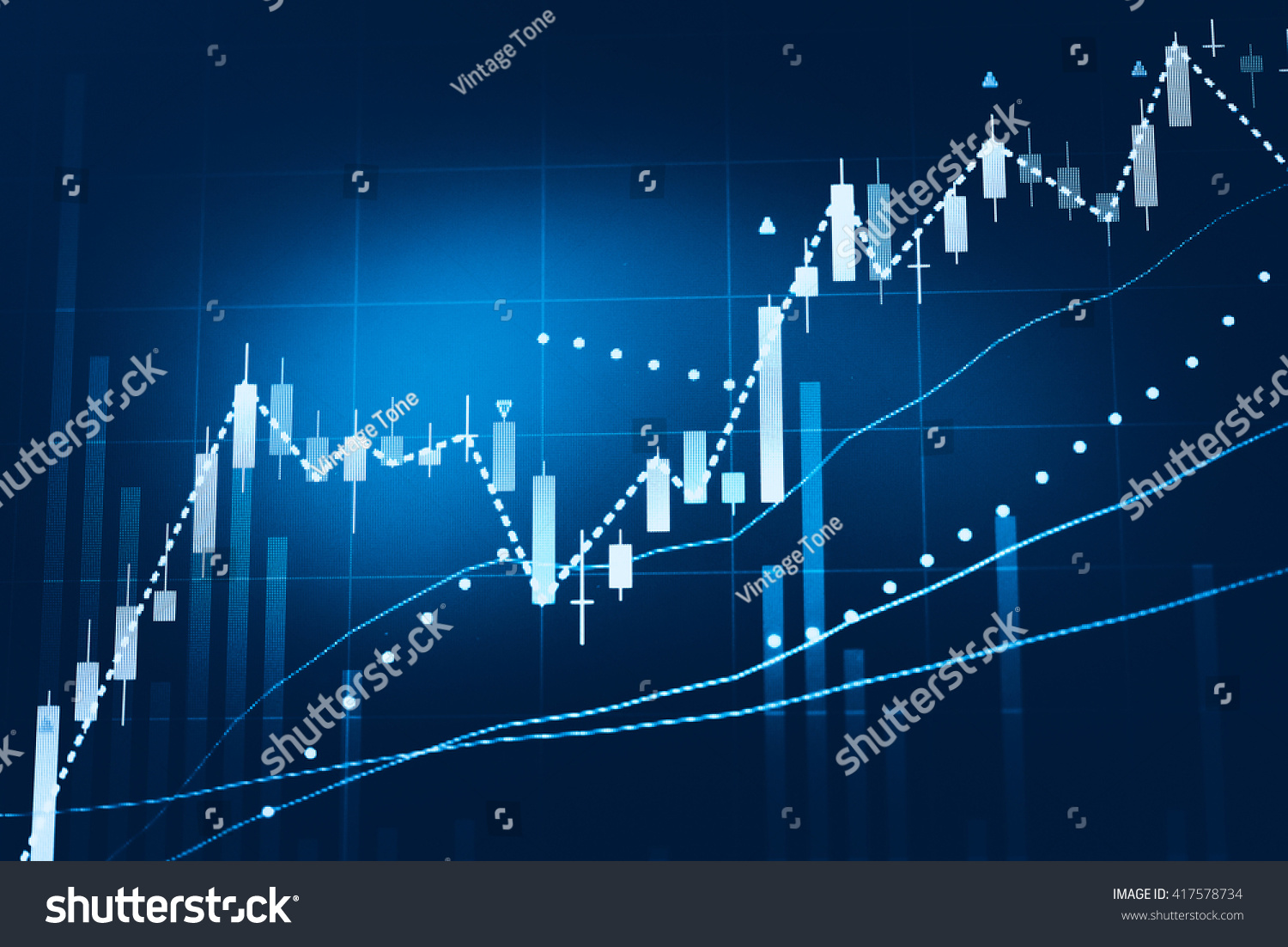 Stock market chart. Business graph background. Forex trading bus
