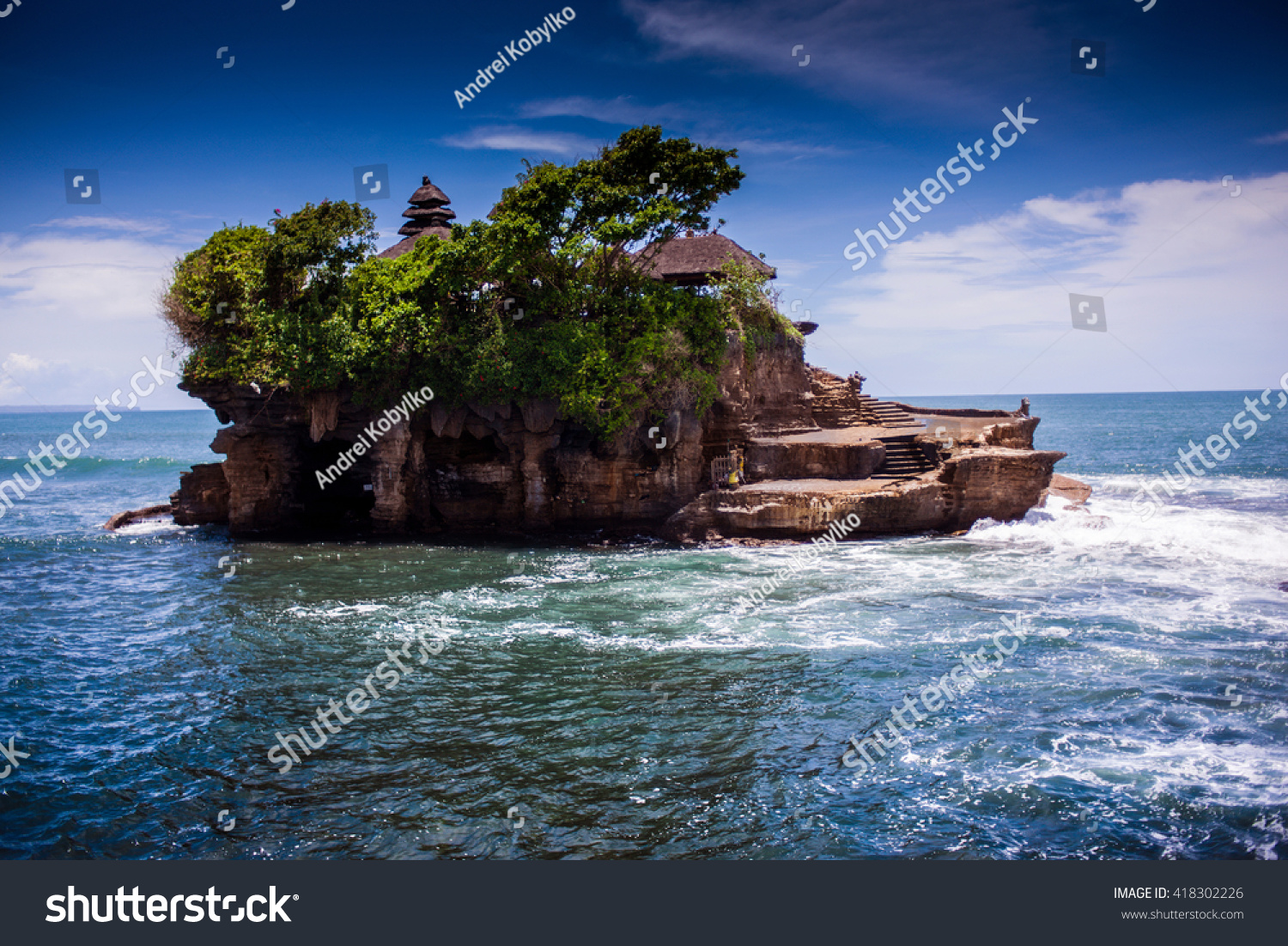Tanah Lot Temple on Sea in Bali Island Indonesia