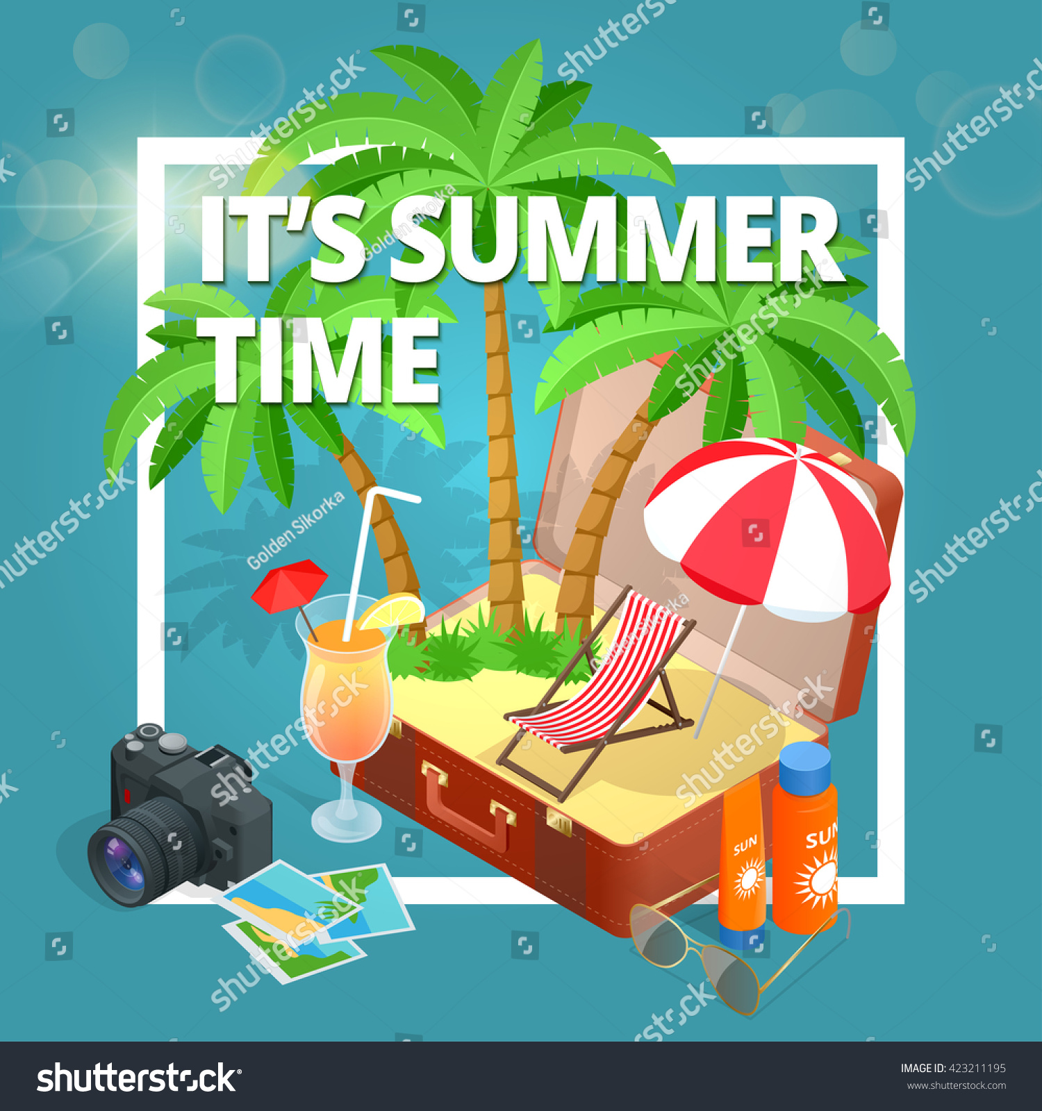 It's Summer time.  Summer party concept. Fun  party  background  vector  picture  art  image  design  travel  poster  event 