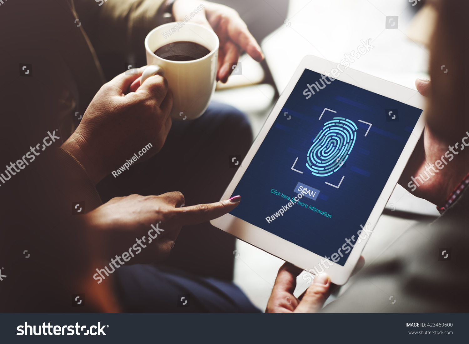 Fingerprint Scan Biometrics Identify Authorization Concept