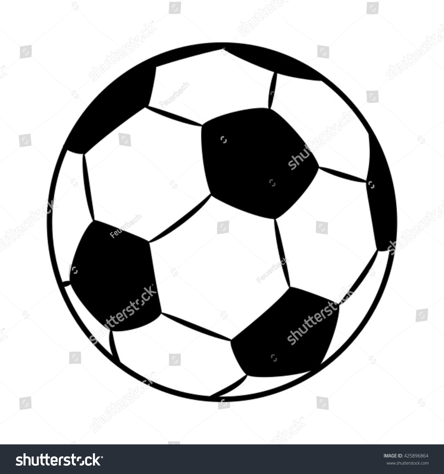 football / soccer ball simple sports vector illustration sign