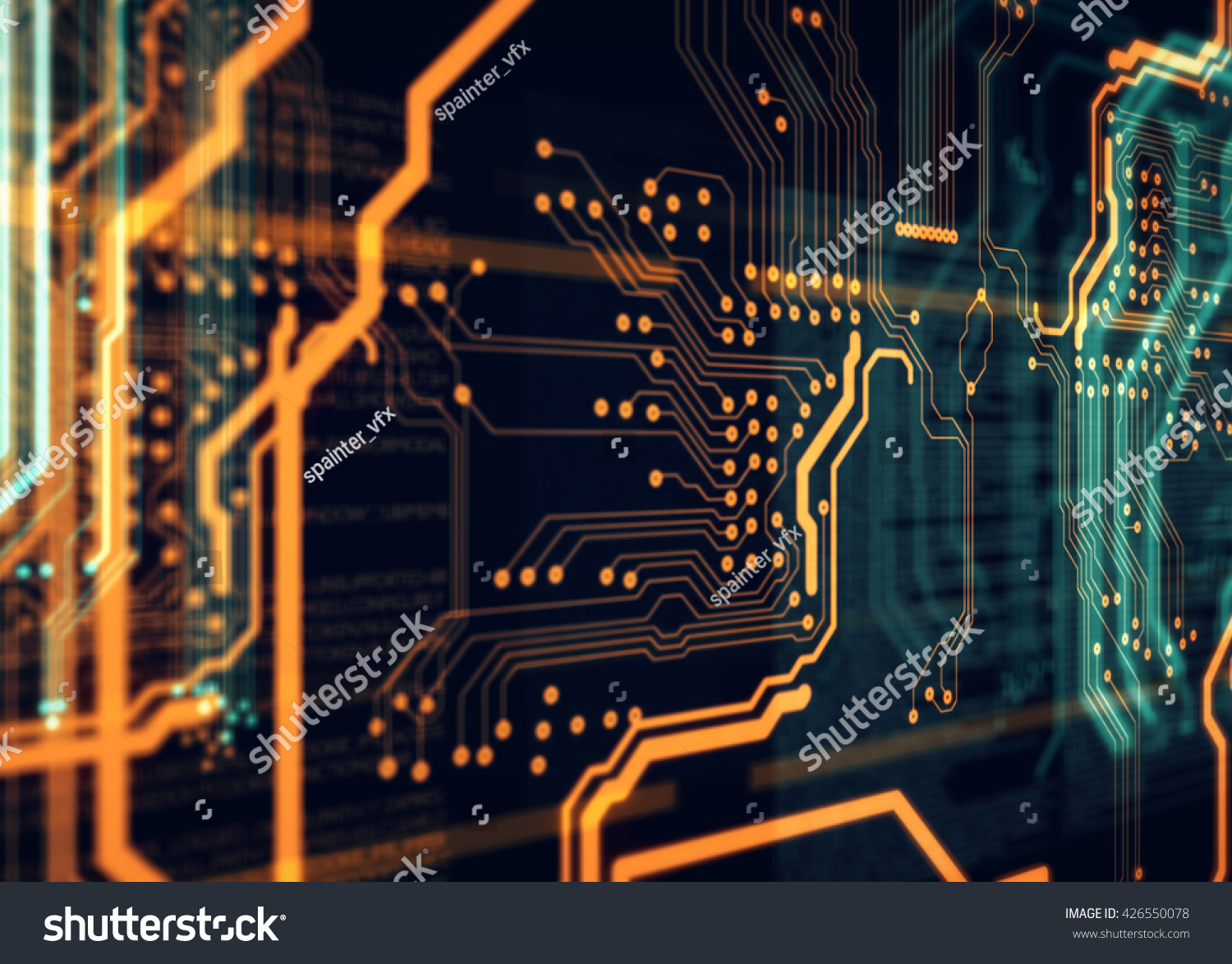 Orange blue background with html code 3D illustration/Server load html ...