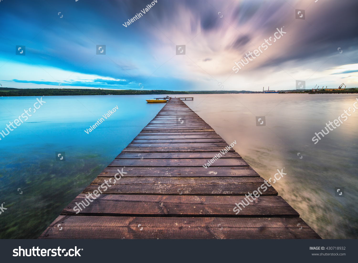 Small Dock and Boat at the lake