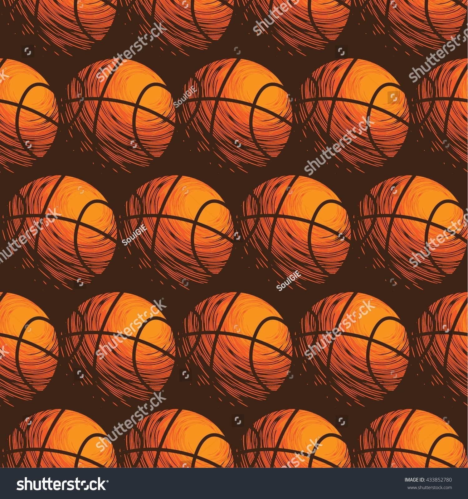 Sport basketball seamless pattern vector