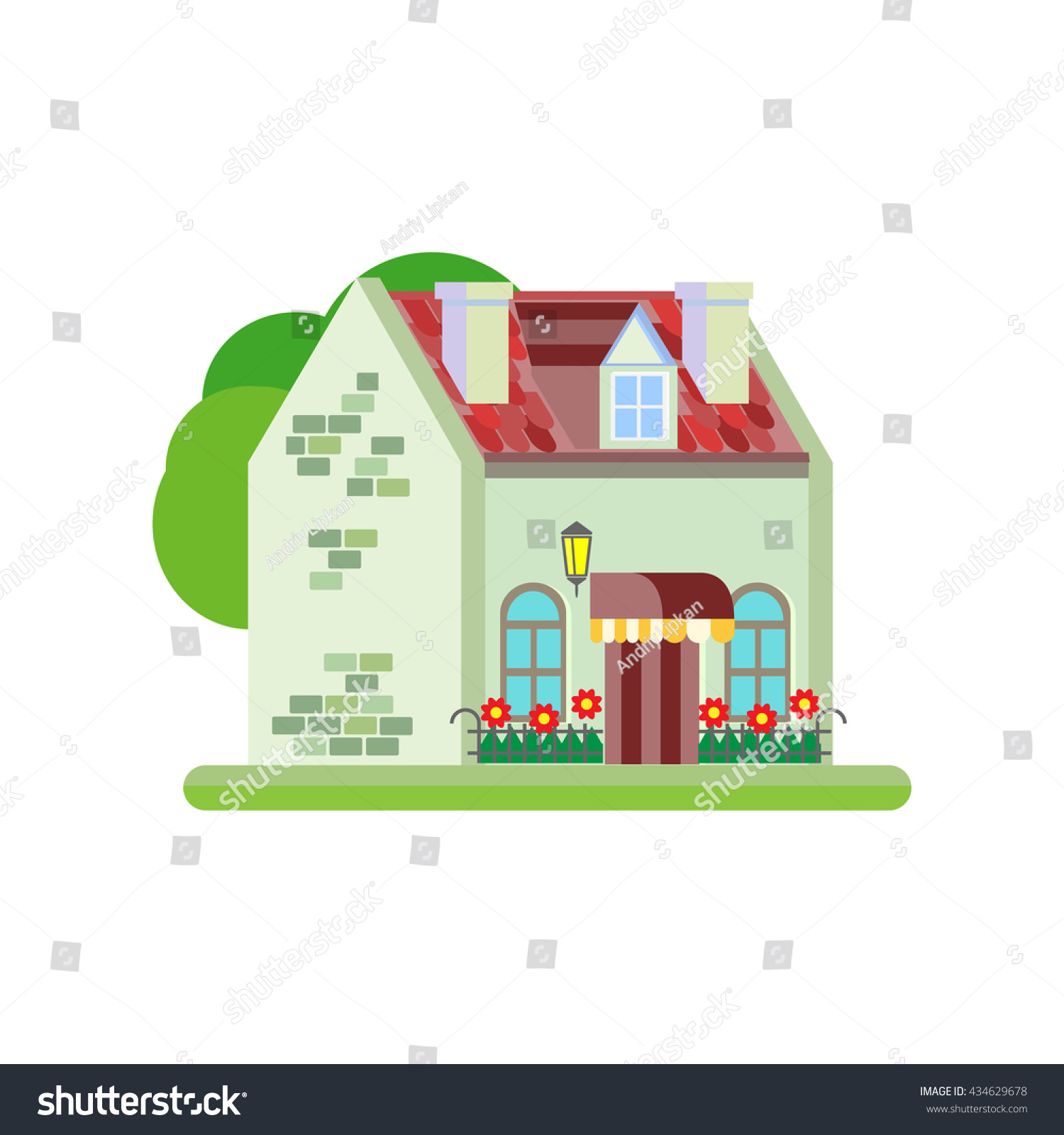 flat buildings illustration