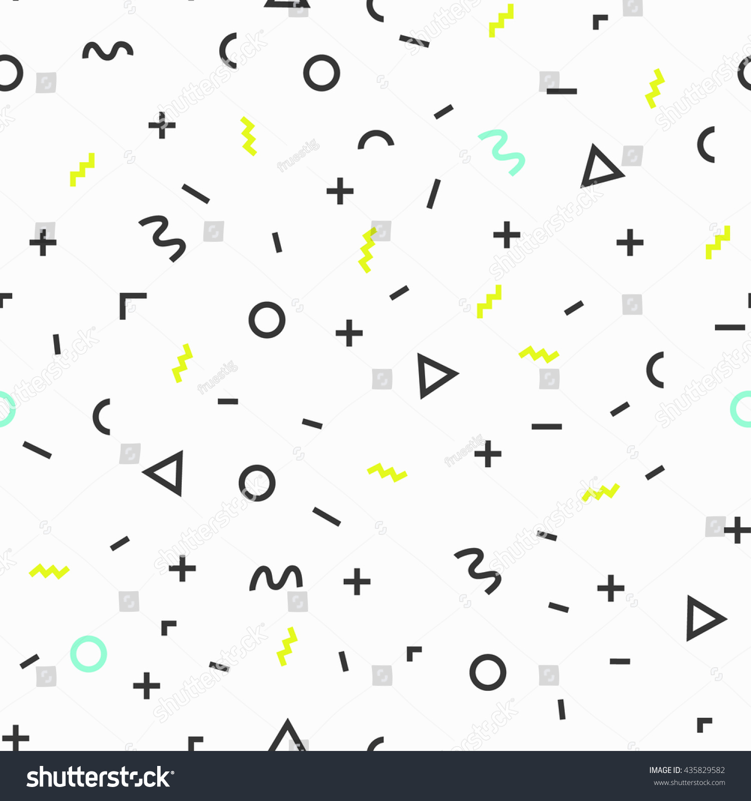 Geometric vector pattern  memphis style pattern  trendy vector background 