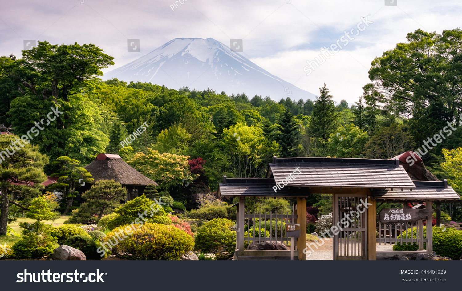 View from somewhere near Oshino Hakkai  Japan with Mt. Fuji in the background.

