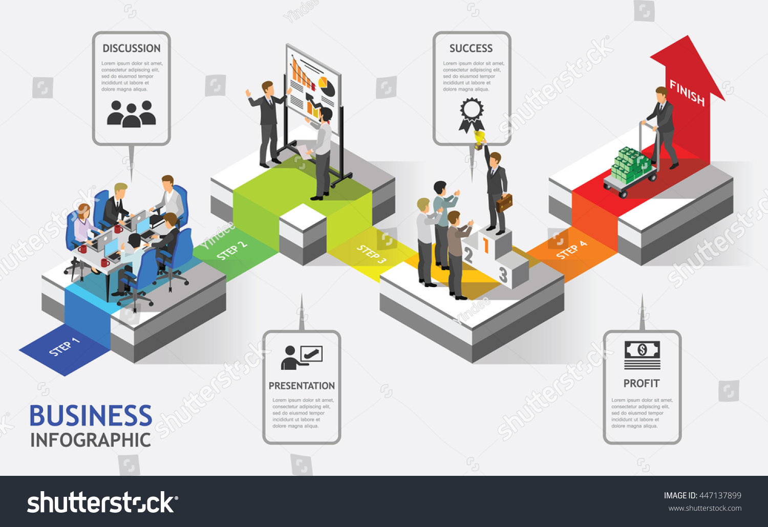 Isometric Business People Teamwork