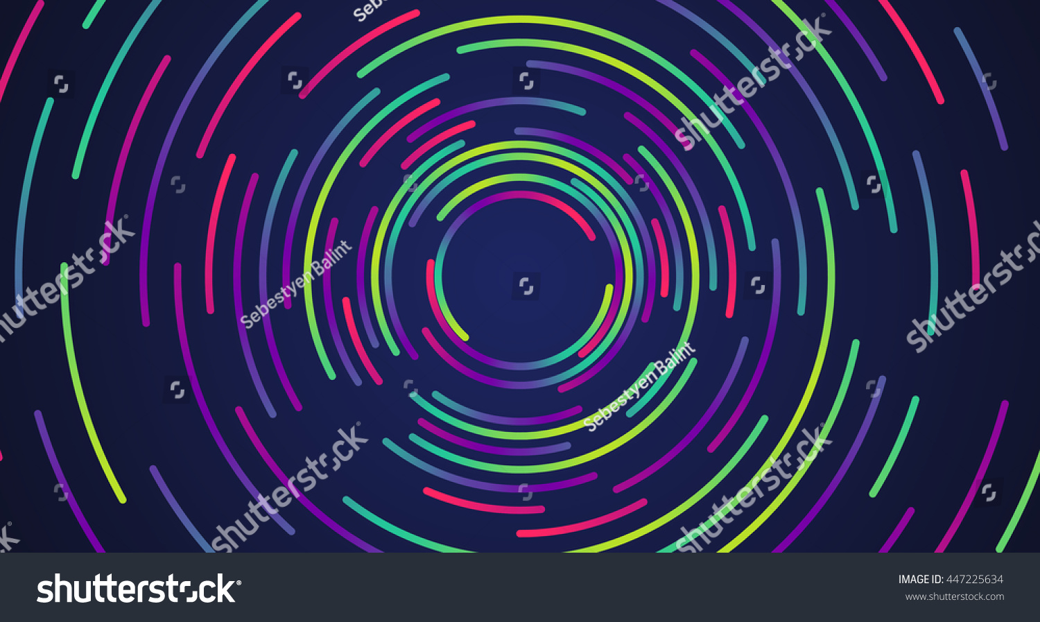Colorful neon circles background  vector
