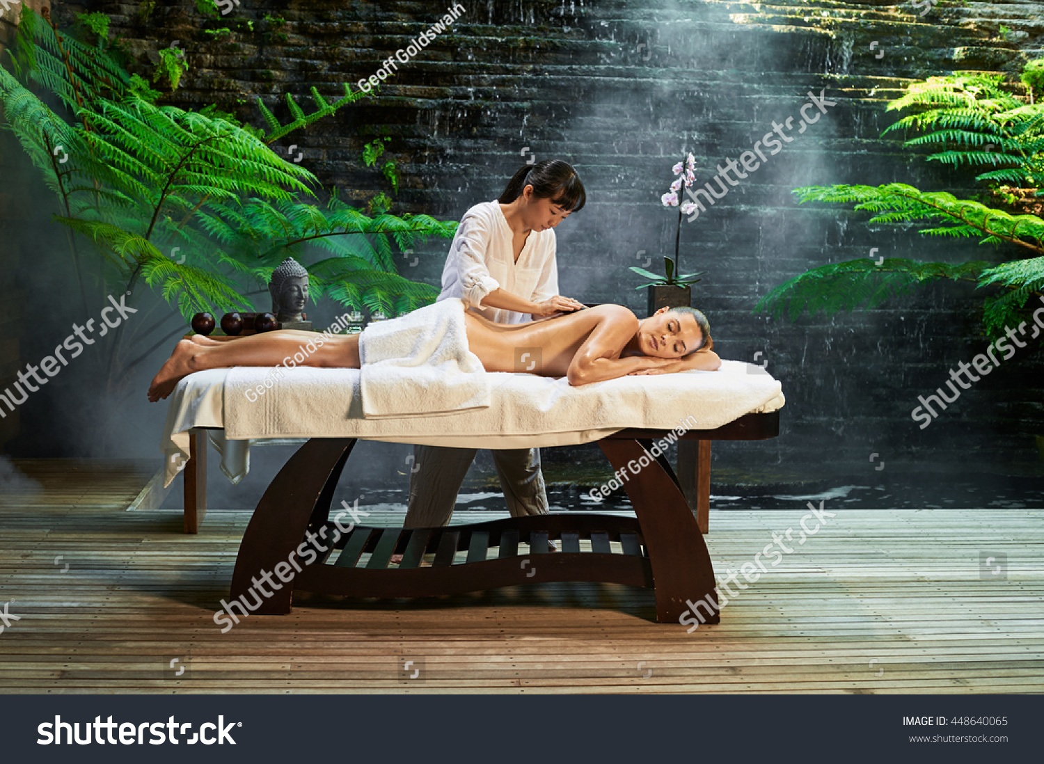 asian back massage therapy spa hot stone 