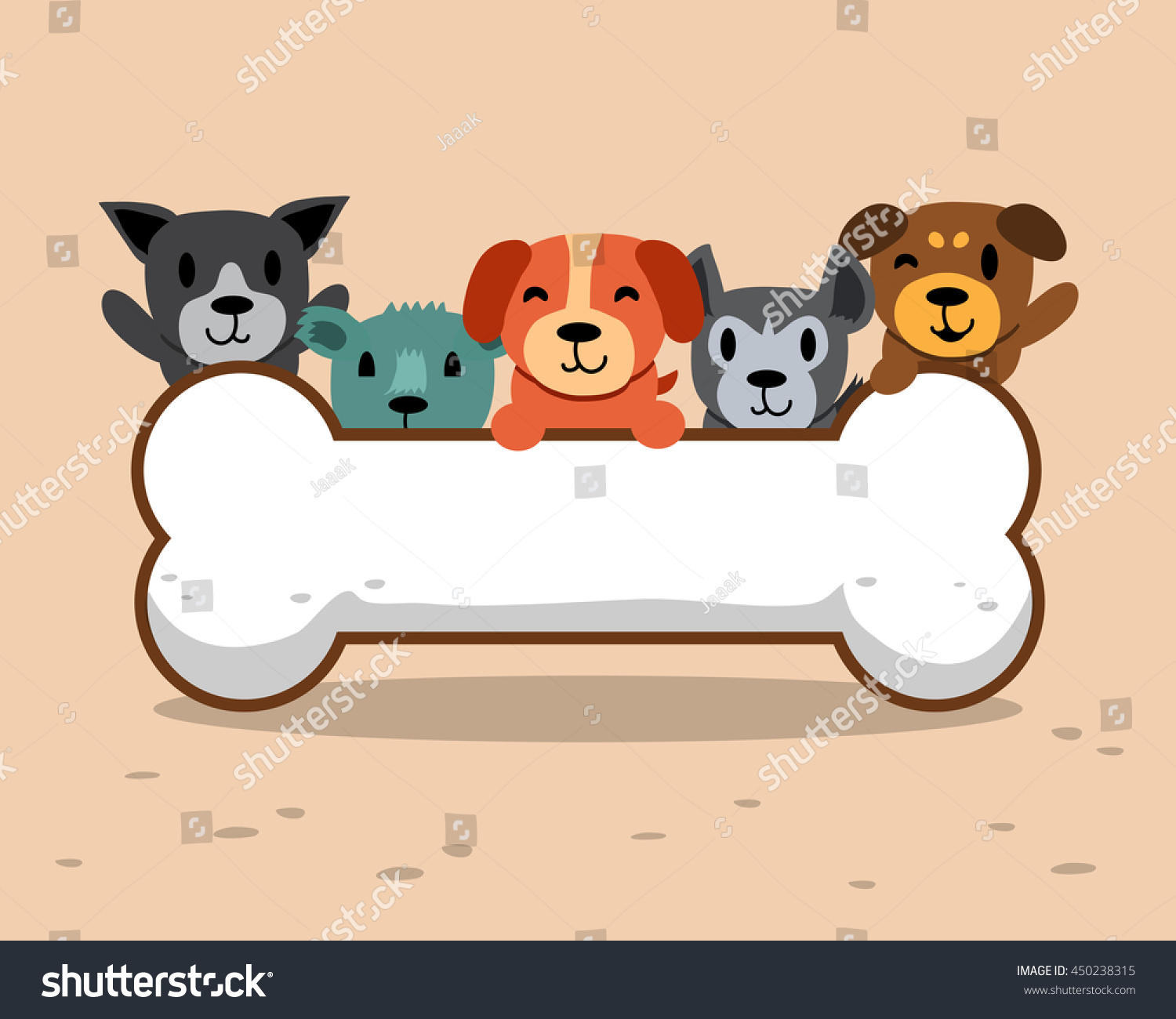 Cartoon dogs with big bone