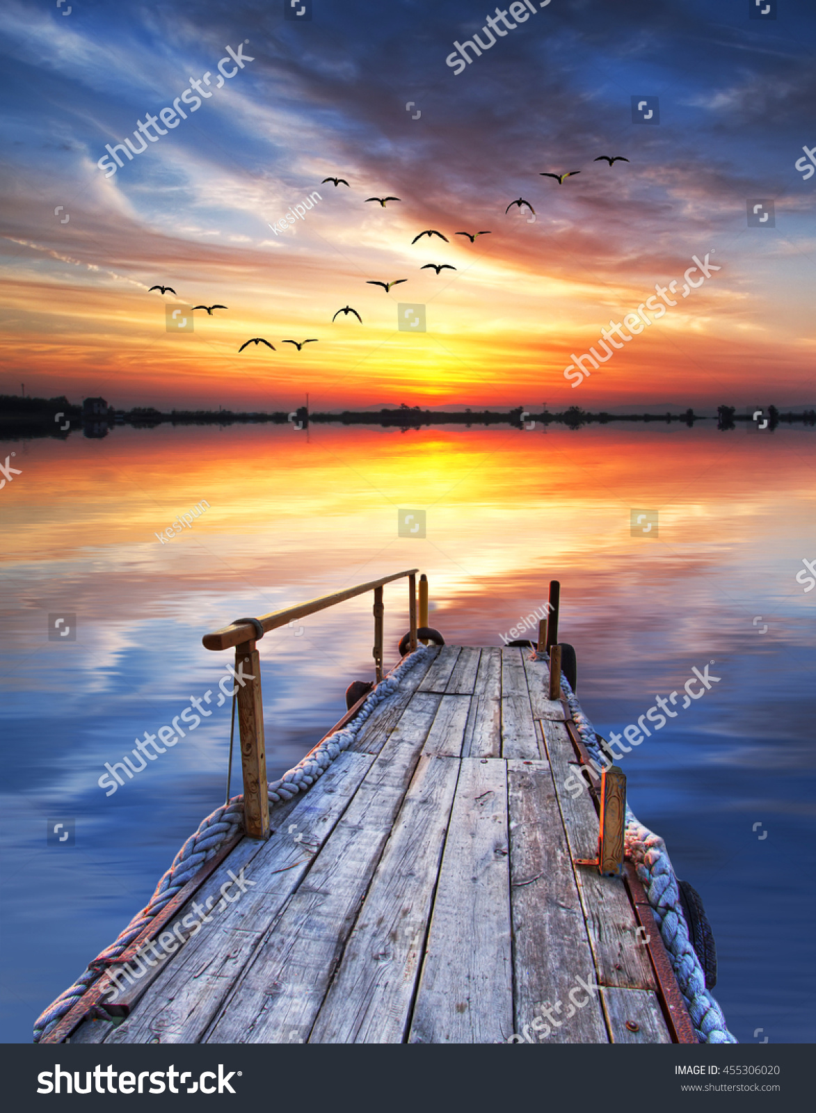 sunrise over the lake