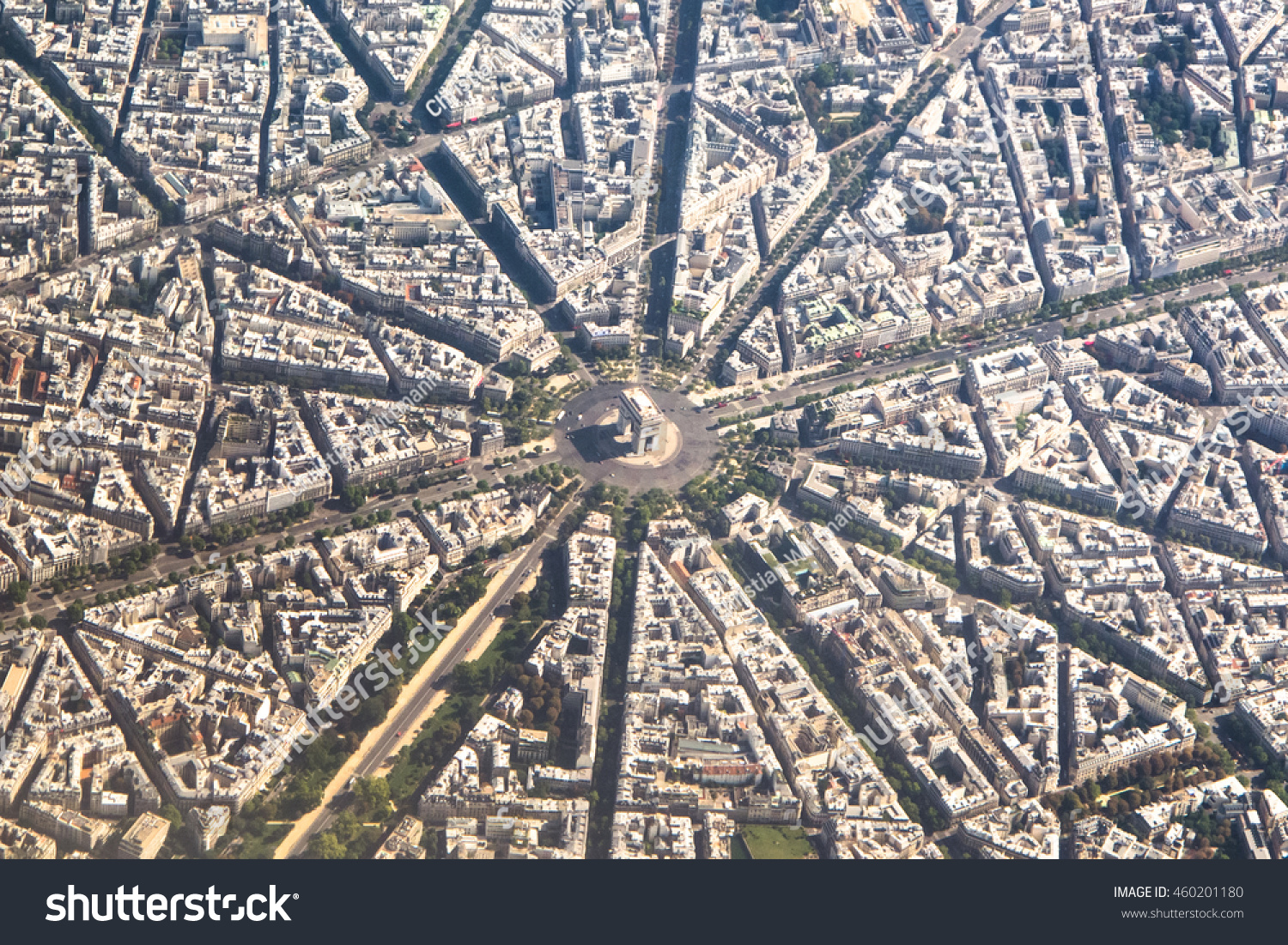 Arc de Triomphe from above