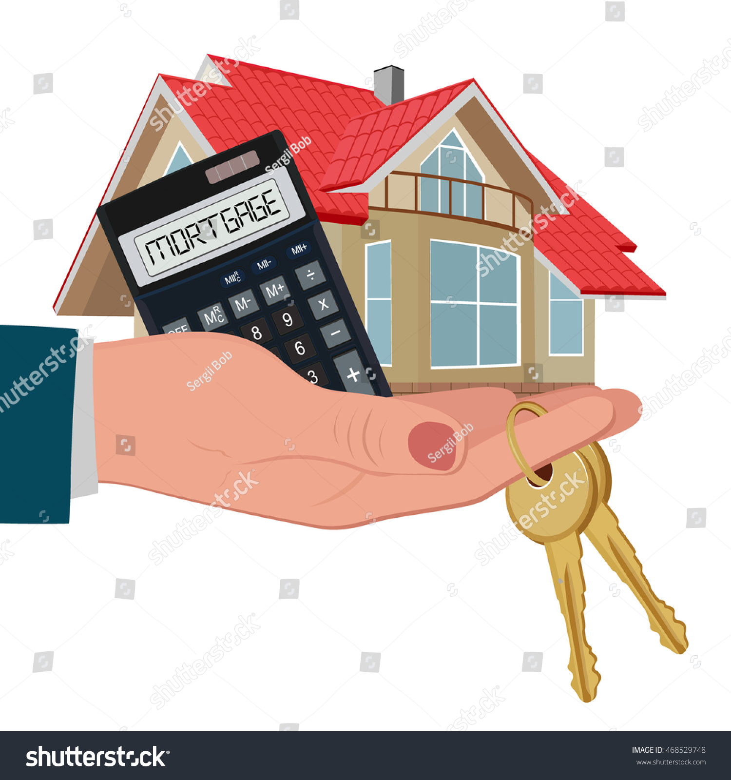 mortgage calculator  real estate  vector illustration