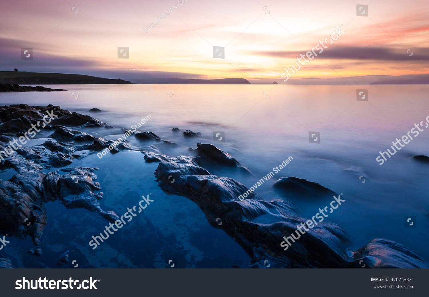 Long Exposure landscape of a Cornwall Beach
