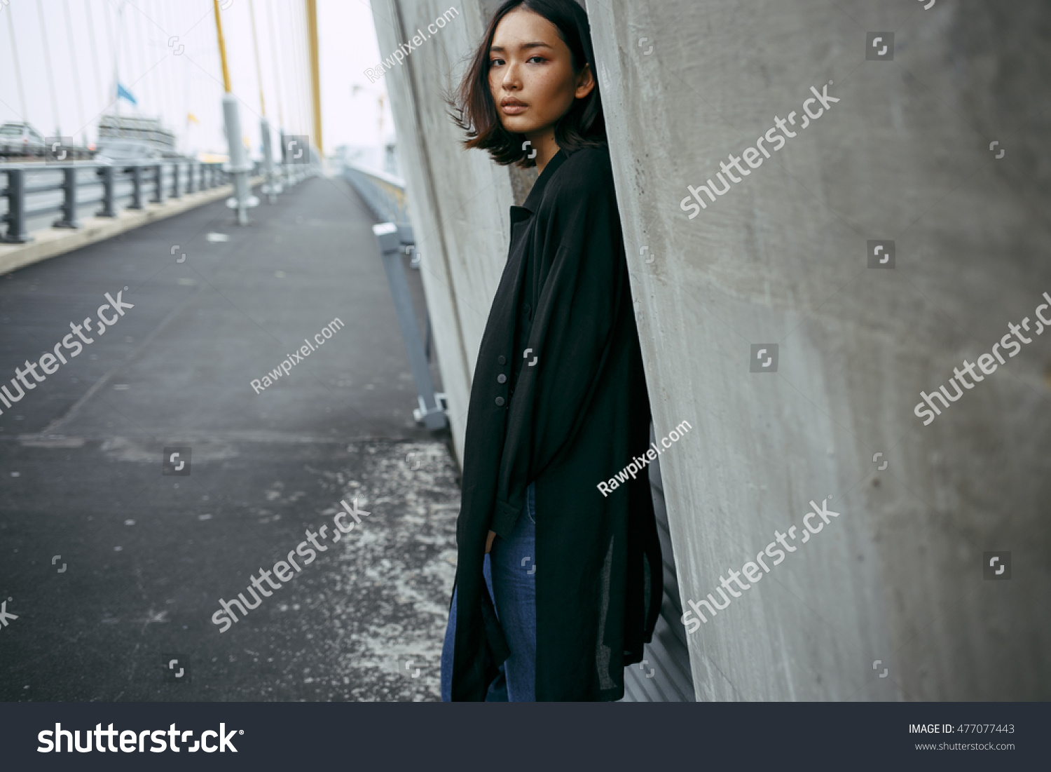 Woman Teenager Portrait Hipster Style Concept