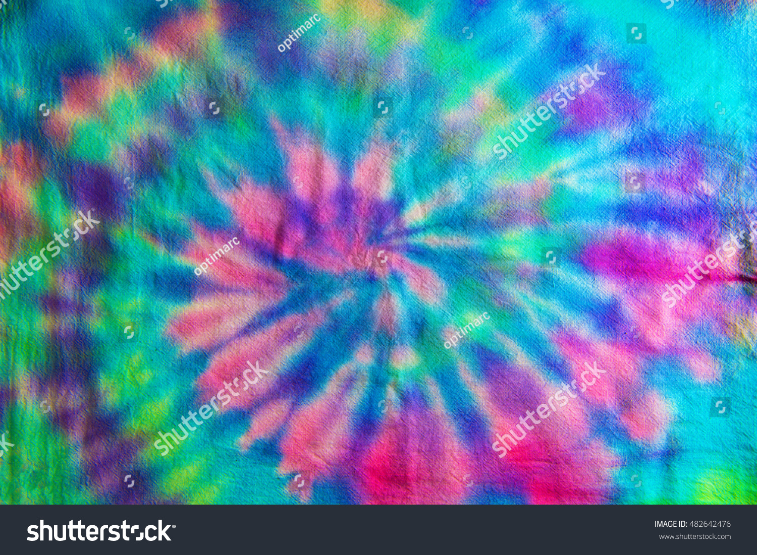 Swirl or Spiral pattern Tie dye fabric.