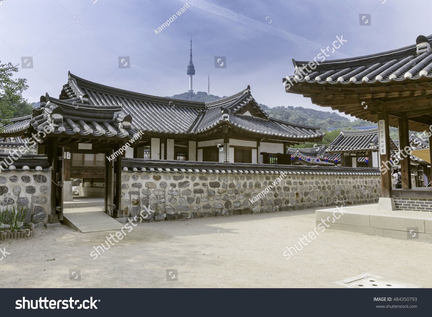Korea Old House at Namsangol Hanok Village in Seoul South Korea.