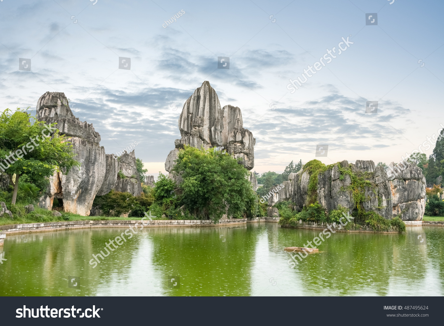 stone forest scenic national park  kunming city  yunnan province  China.