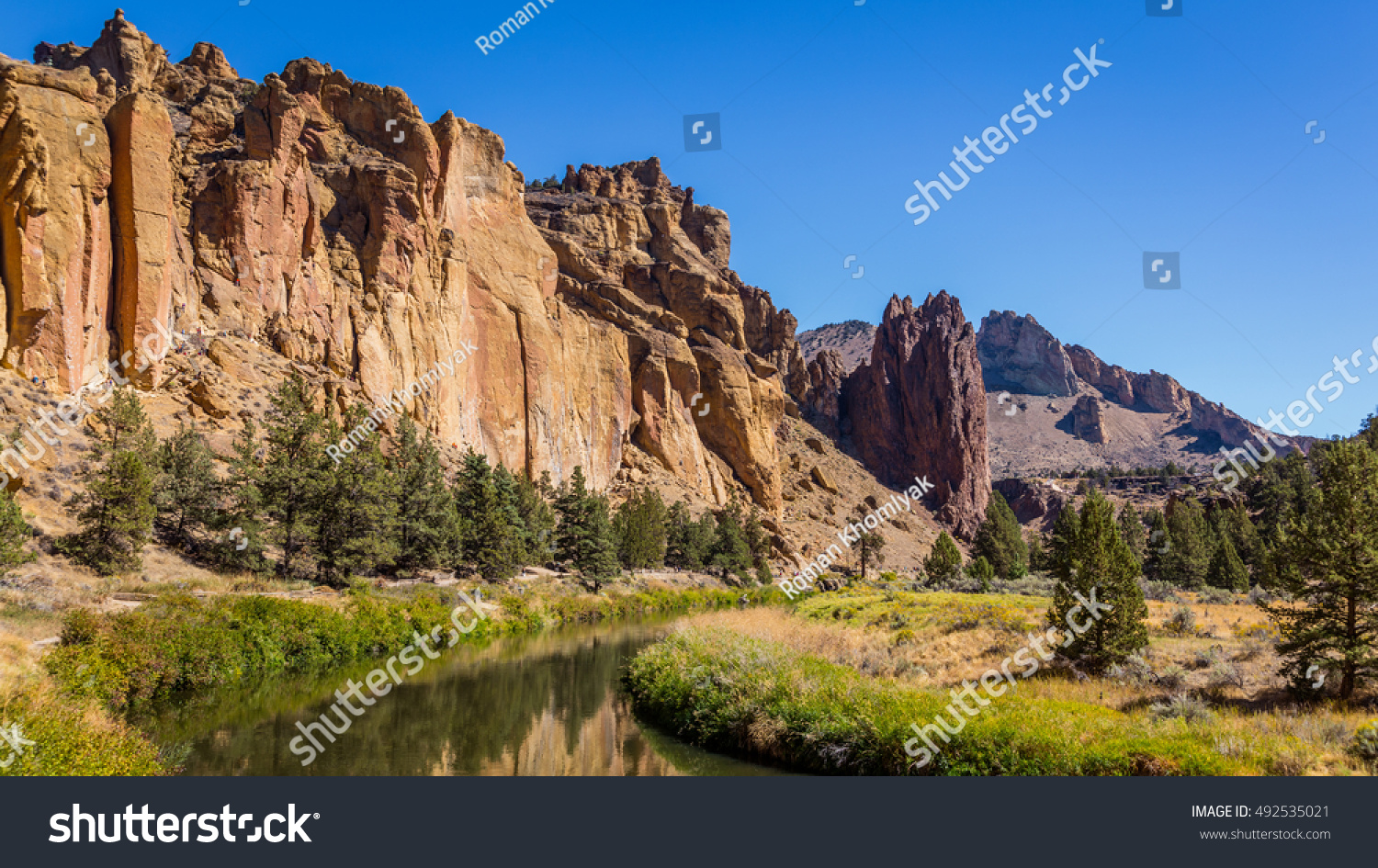 the river is flowing among the rocks. colorful canyon