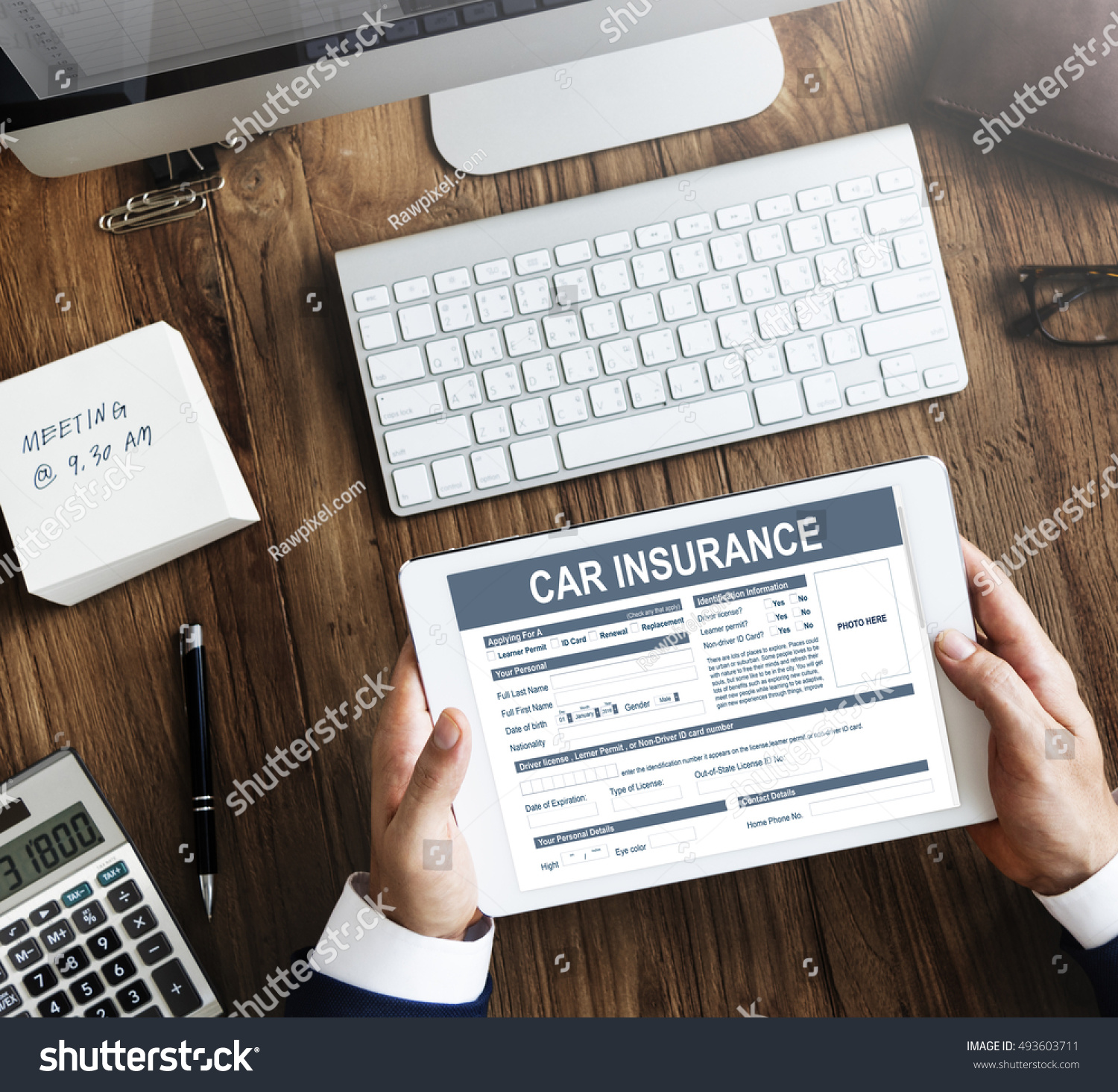 Car Insurance Form Accidental Concept