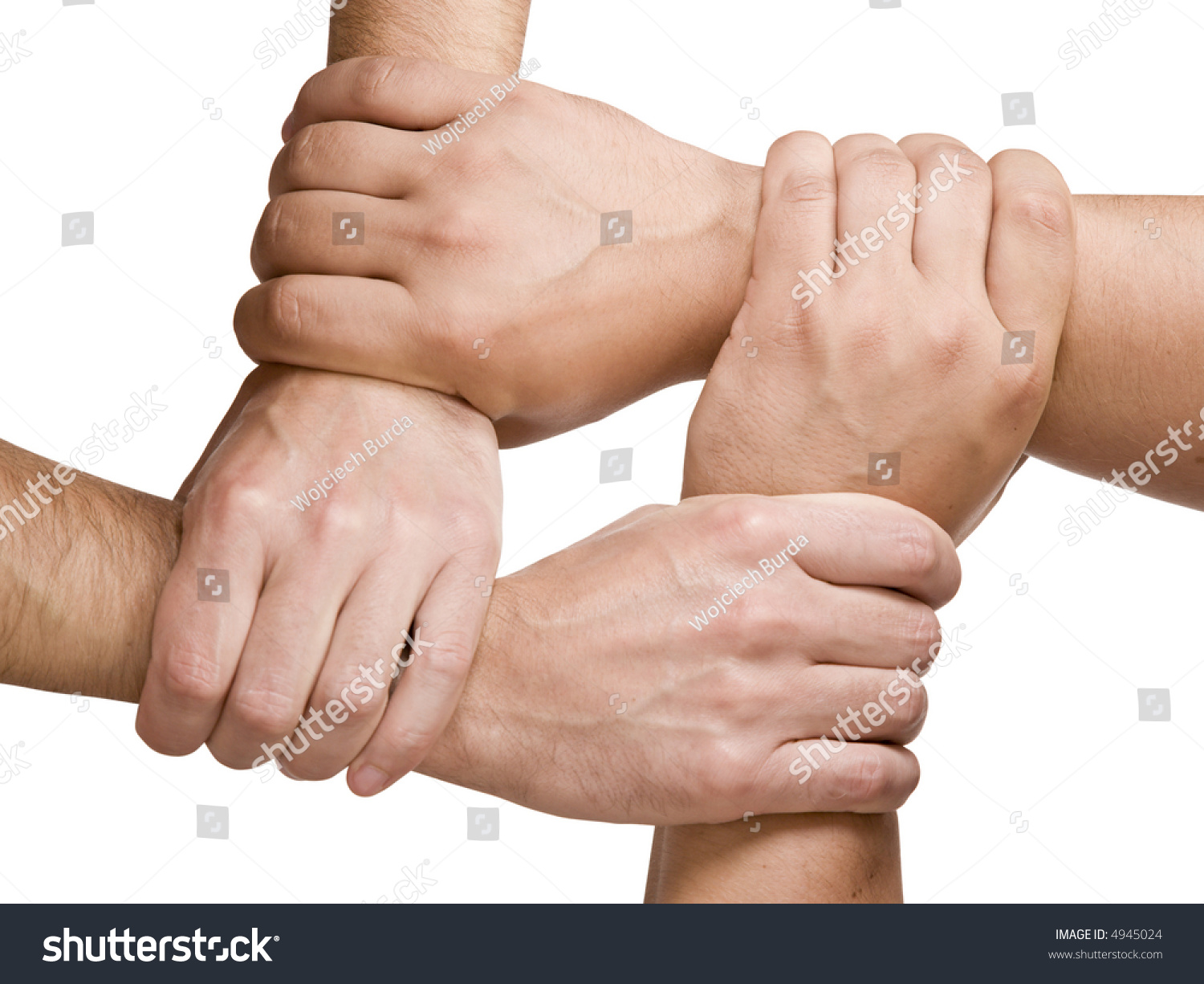 supporting each other. photo with clipping path
