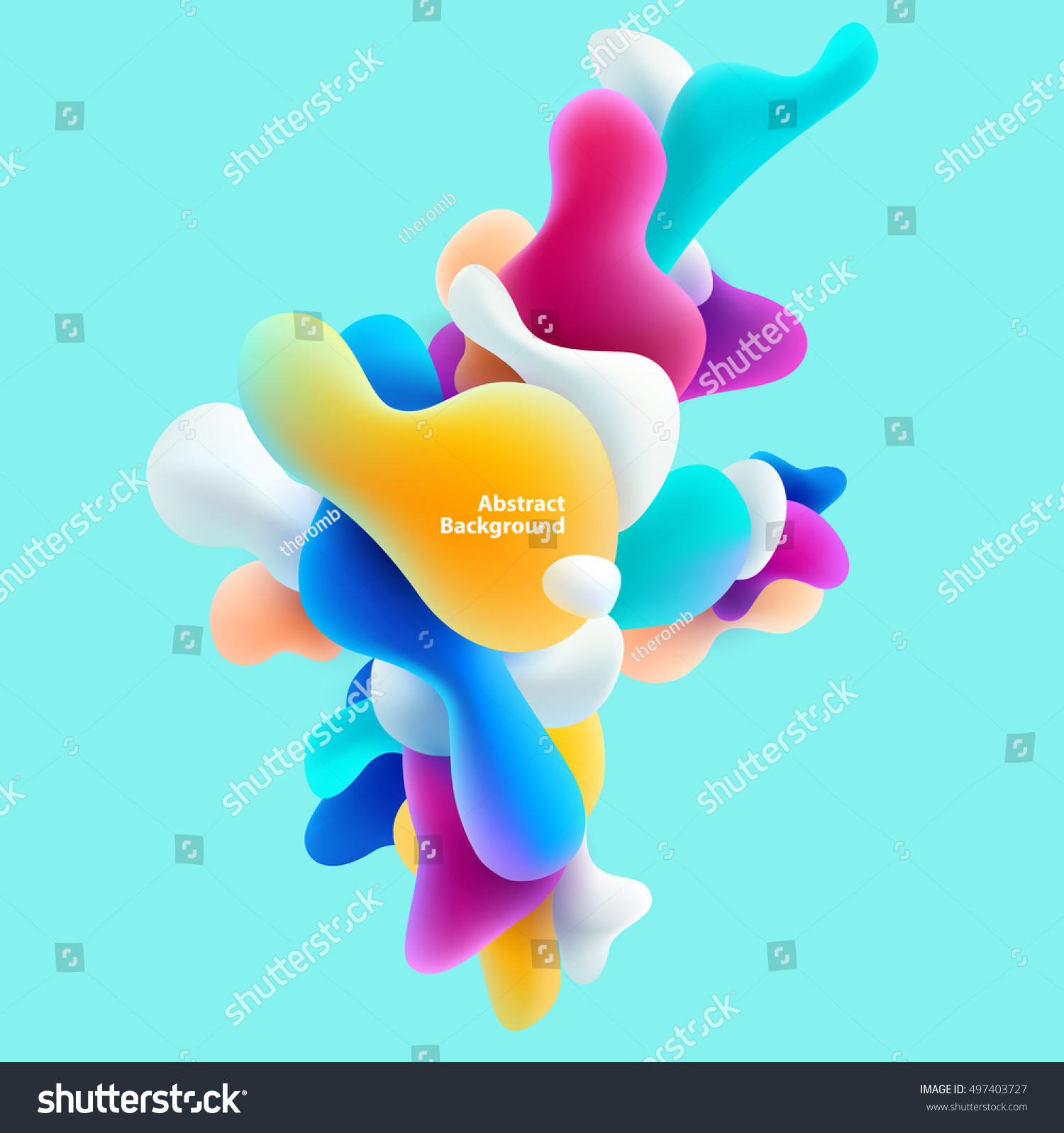 Plastic colorful shapes. Abstract background