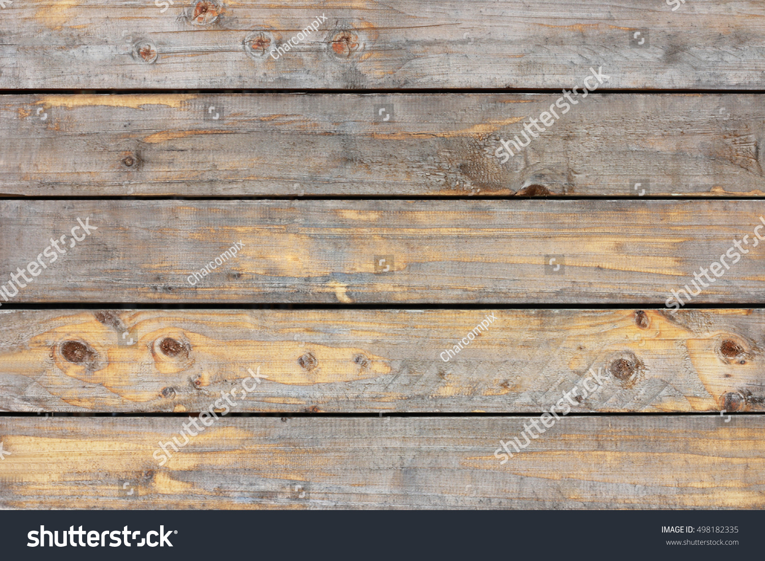 Wood plank floor painted sepia pastel. Brown top table old wooden