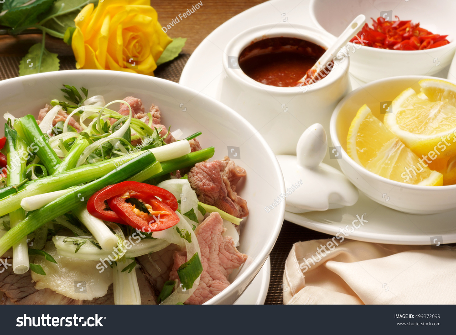Vietnamese noodle  pho beef soup
