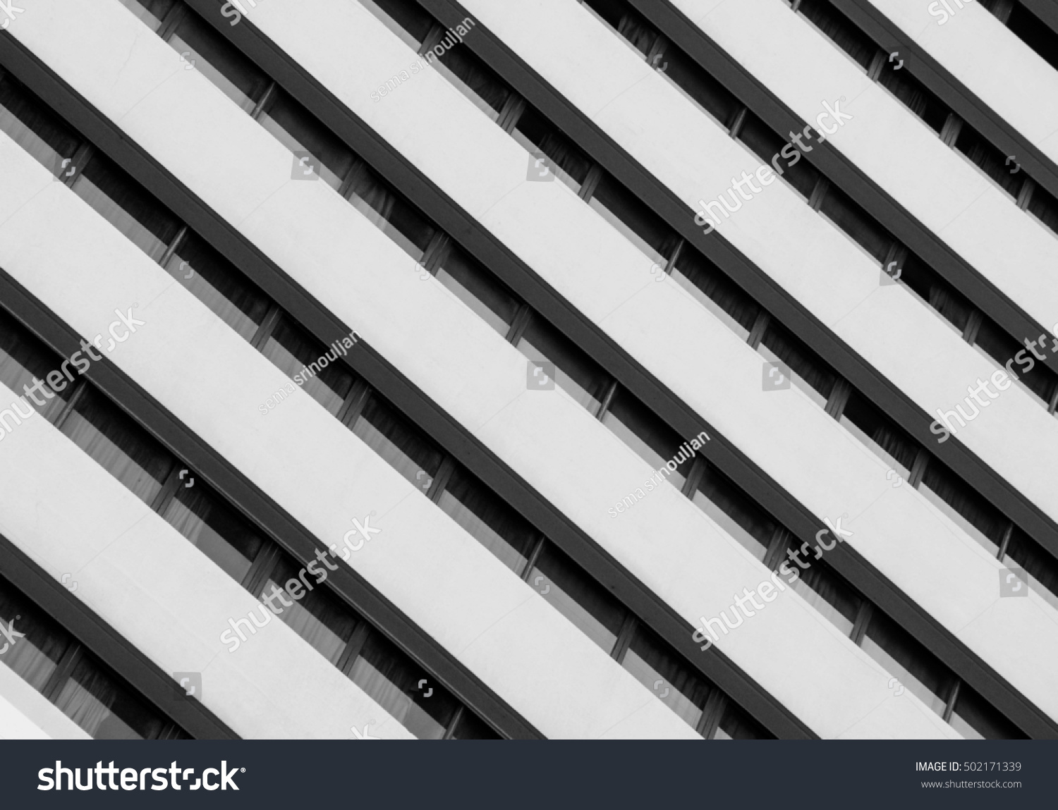 Architectural of modern building pattern black and white