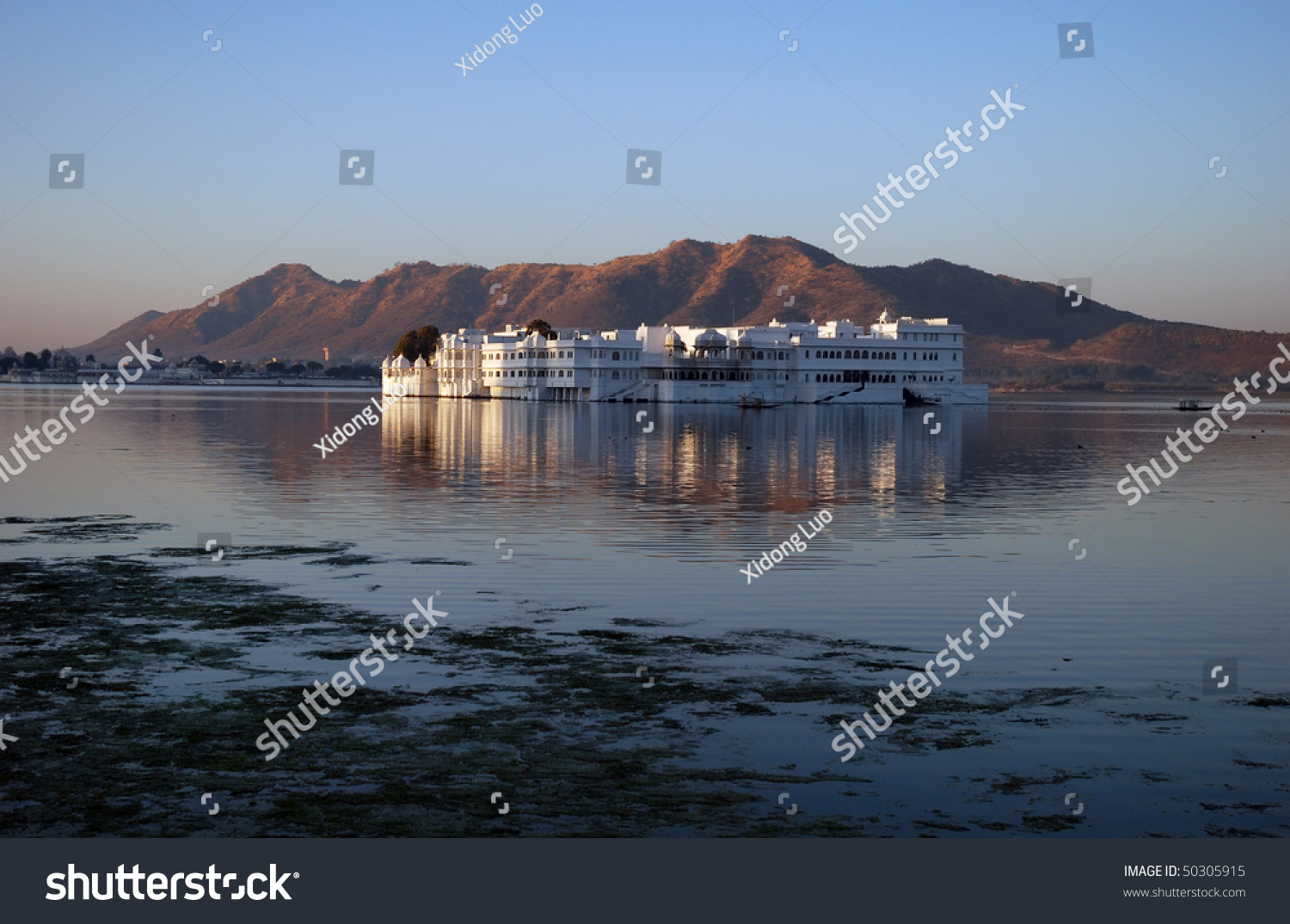 Sun rising over Lake Palace