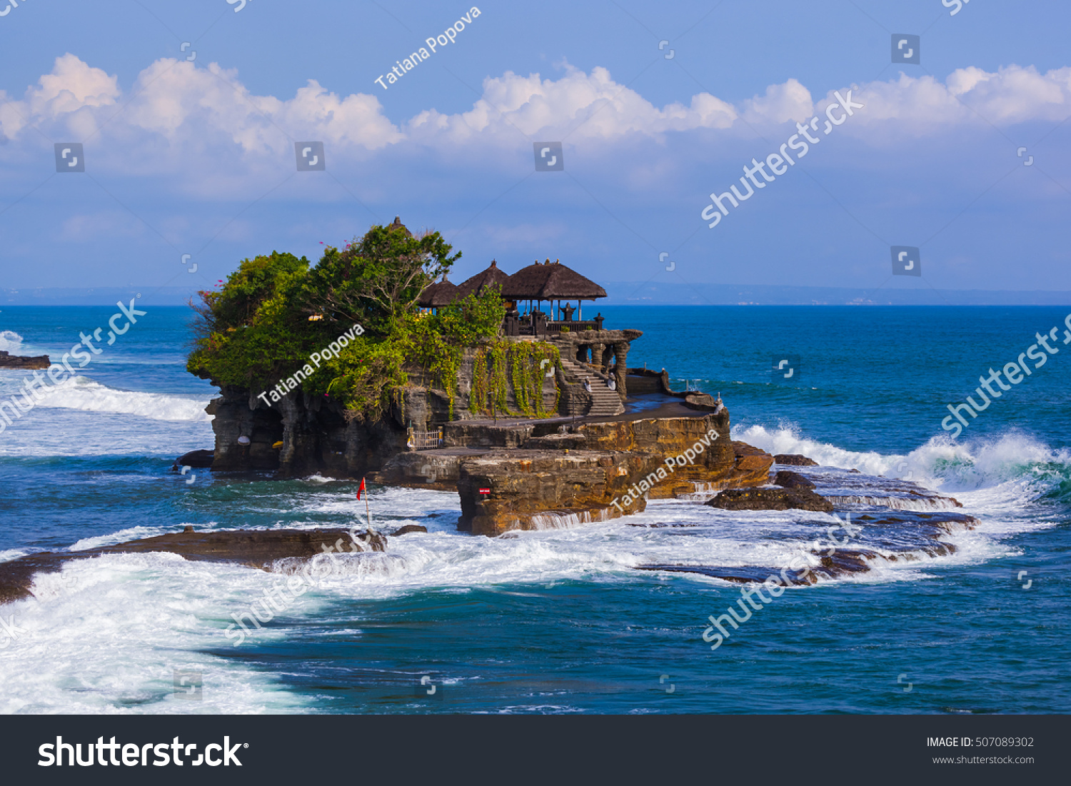 Tanah Lot Temple in Bali Indonesia - nature and architecture background