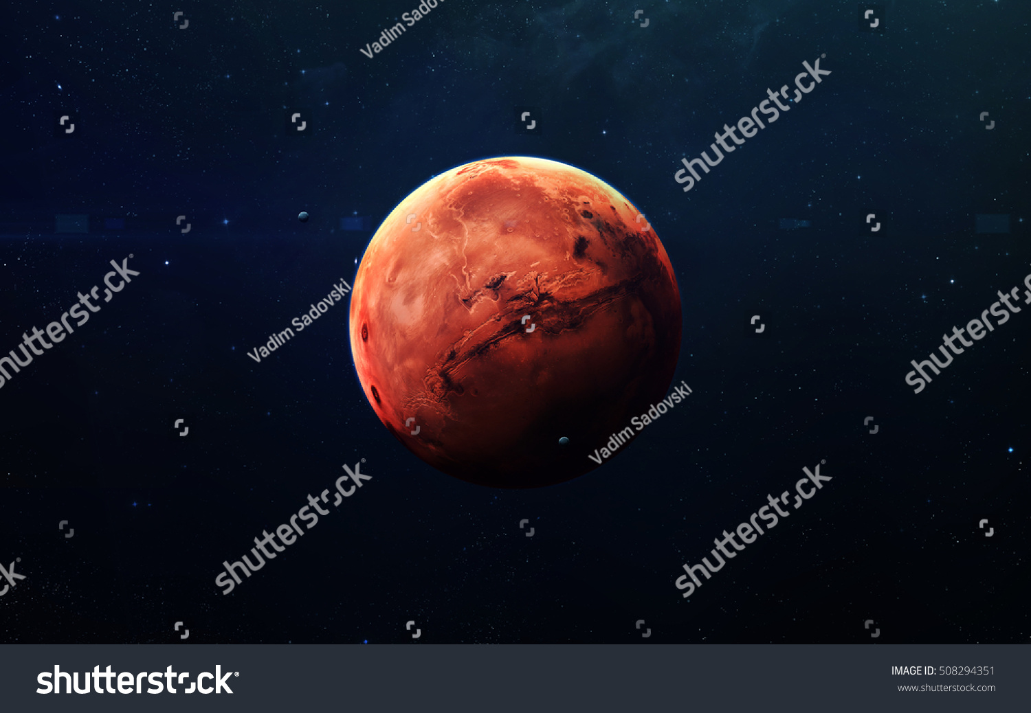 火星 - 太阳系的高分辨率美丽艺术礼物星球。 NASA提供的此图像元素