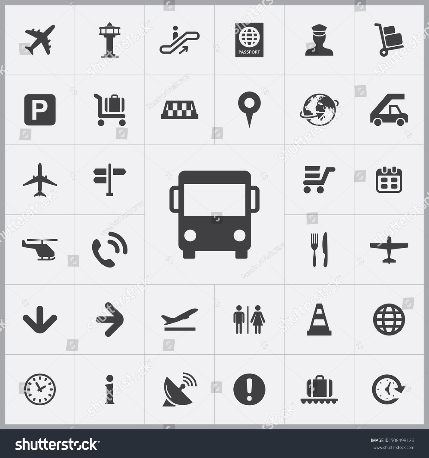 bus icon. airport icons universal set for web and mobile