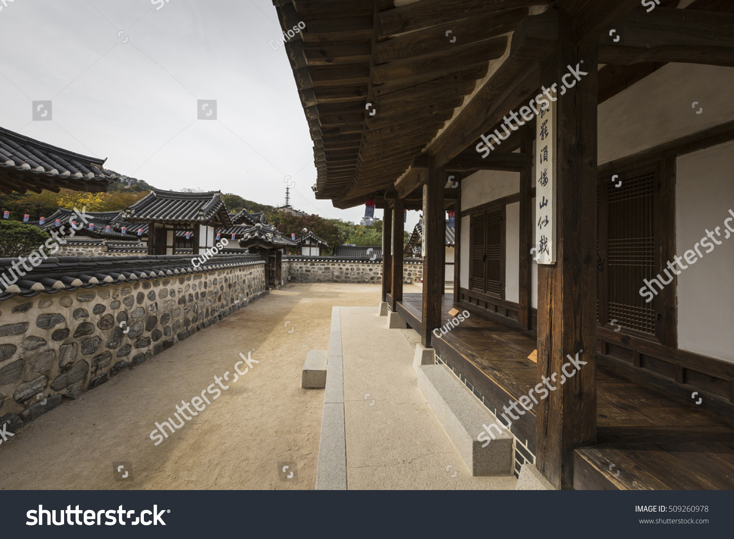 Korea Old House at Namsangol Hanok Village in Seoul South Korea.