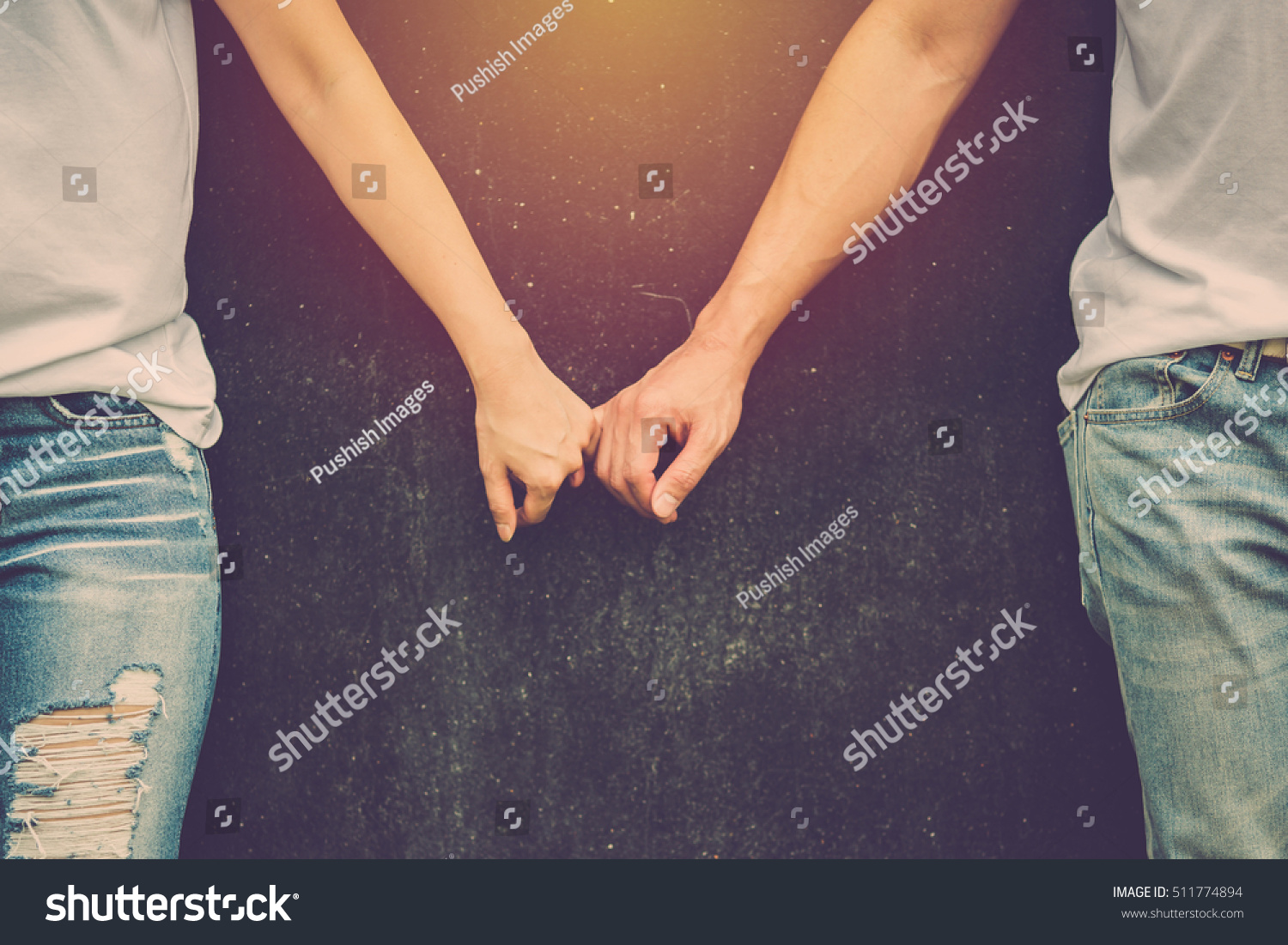 Valentine day background. Love couple in vintage filter