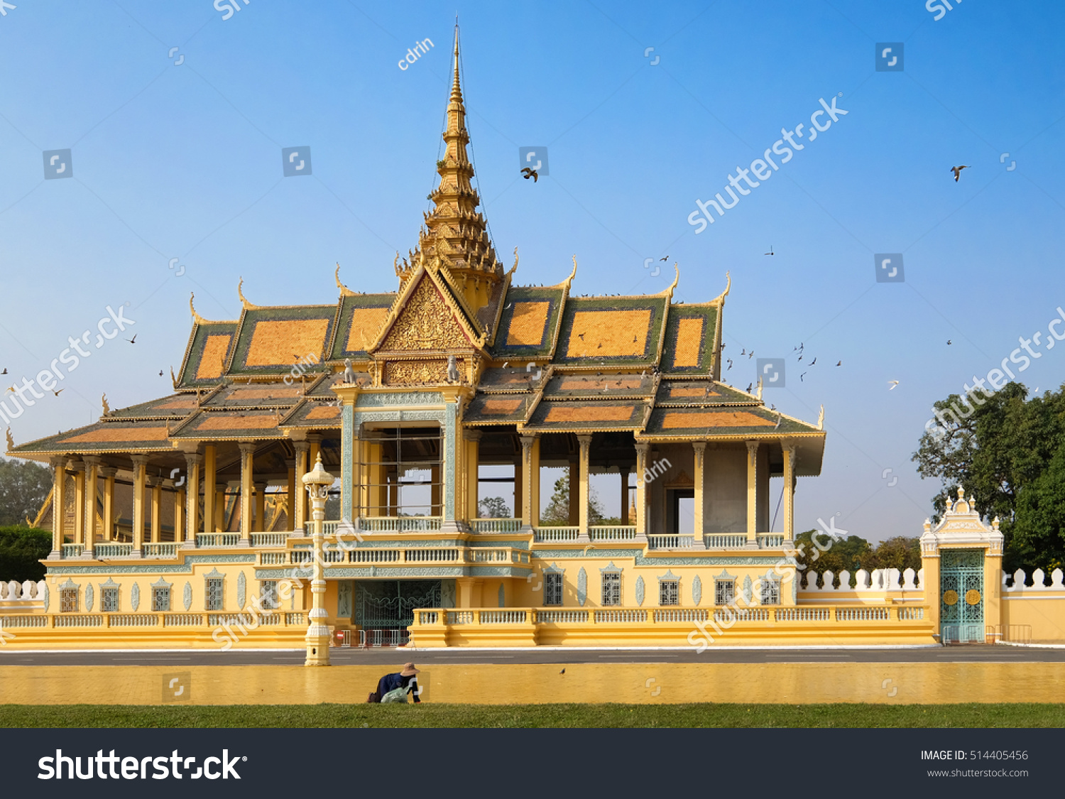 Cambodia Royal Palace ceremonial pagoda in Phnom Penh
