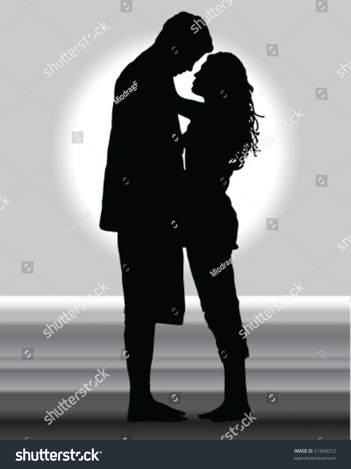 couple silhouette-vector