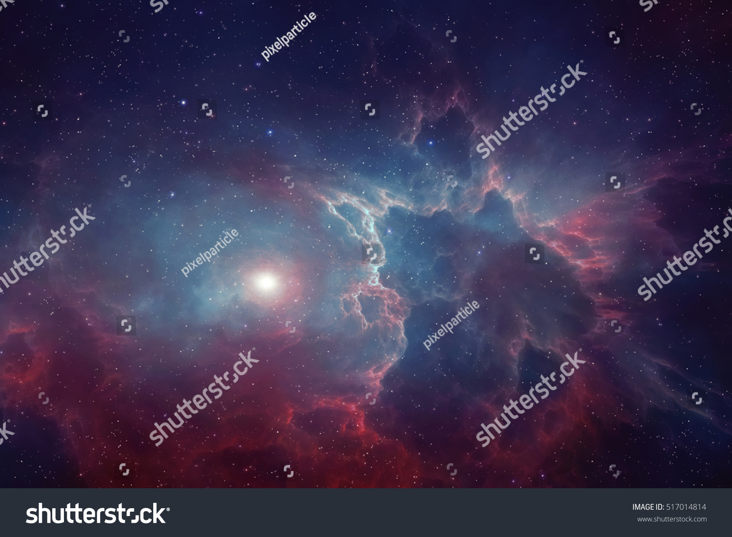 Universe filled with stars  nebula and galaxy