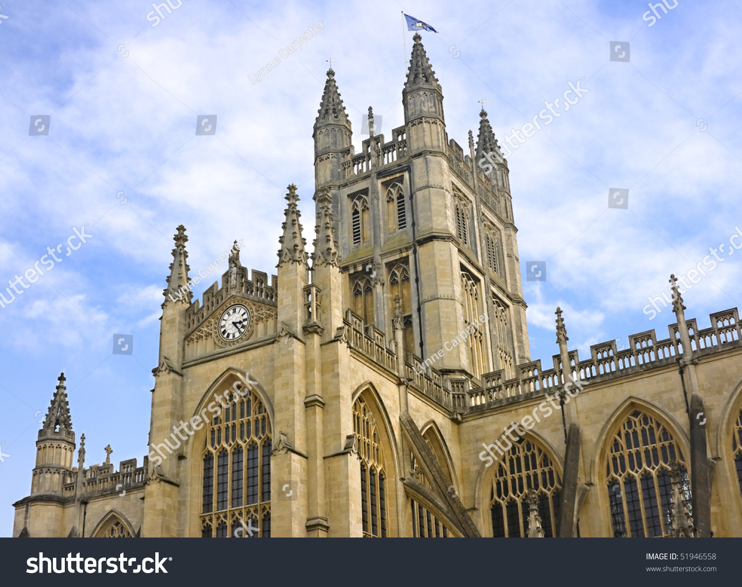 A view of the Abbey in Bath Somerset UK