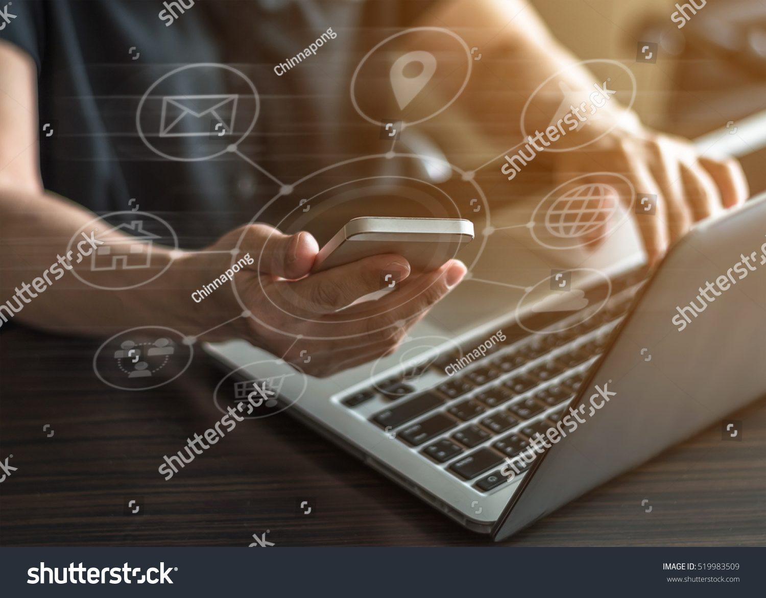 SEO Internet marketing e-commerce online banking payment and VOIP voice over internet protocol technology on mobile smart phone device app via digital computer communication service security