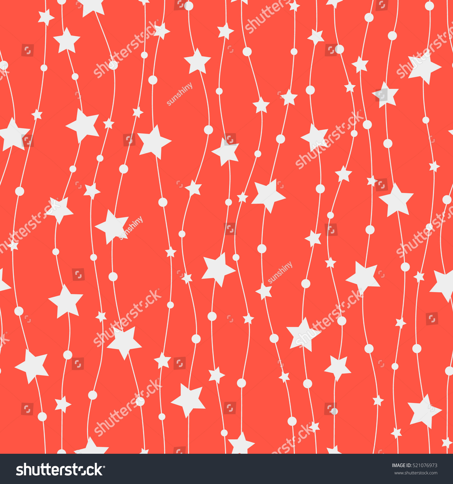 Holiday background  seamless pattern with stars. Vector illustration.