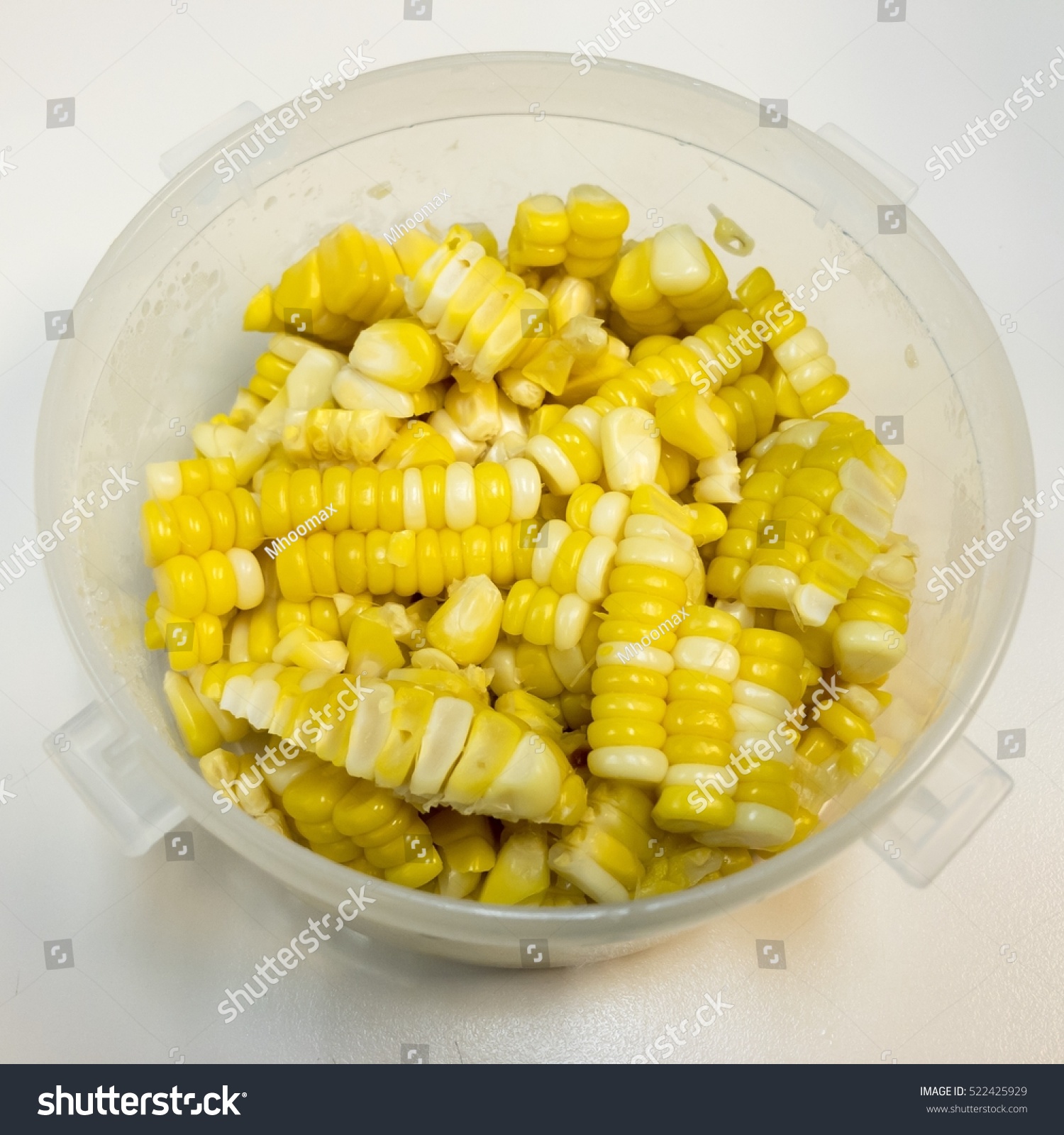 sliced boiled corn