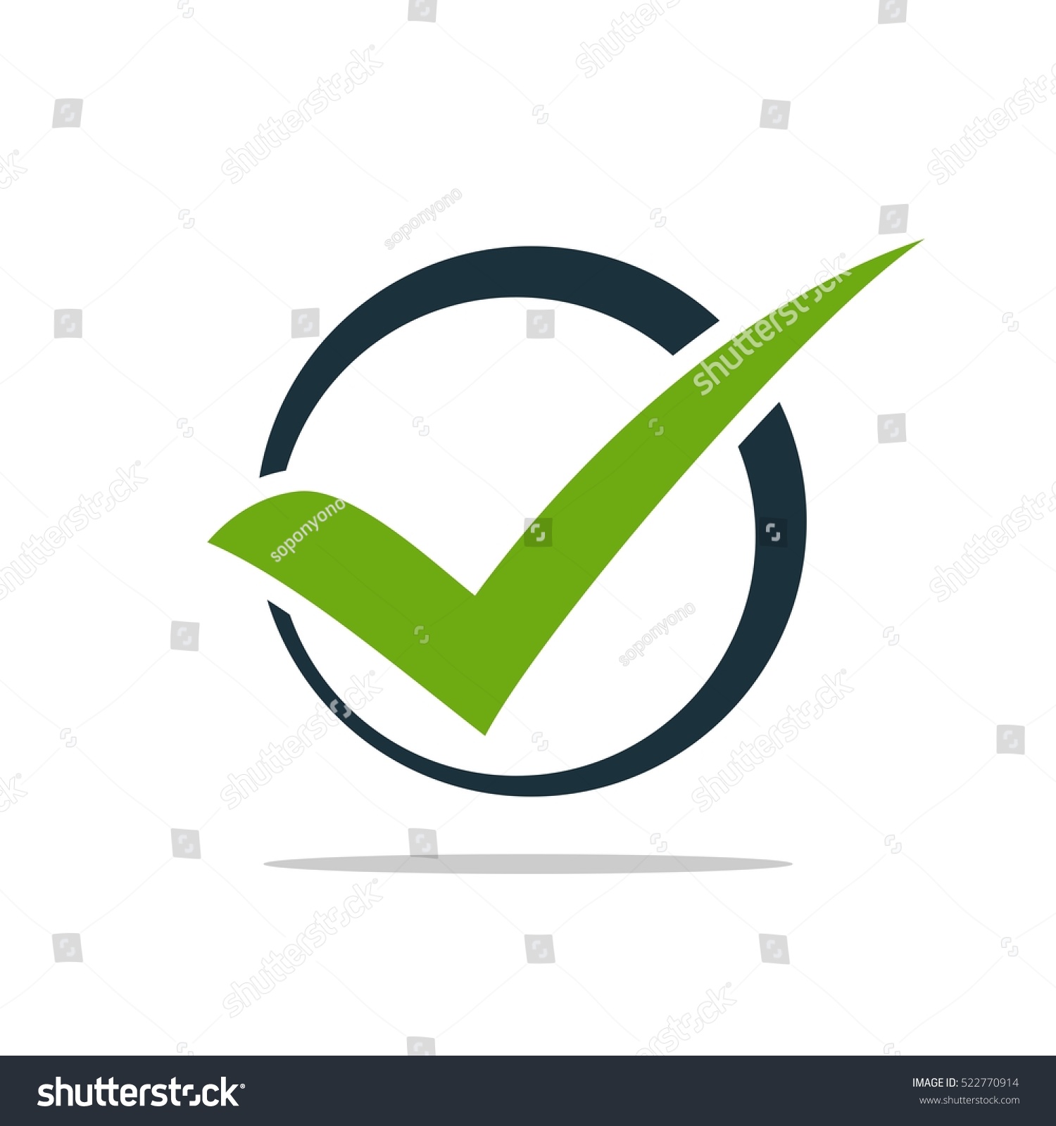 Green Check Mark Logo Template_站酷海洛_正版图片_视频_字体_音乐素材交易平台_站酷旗下品牌