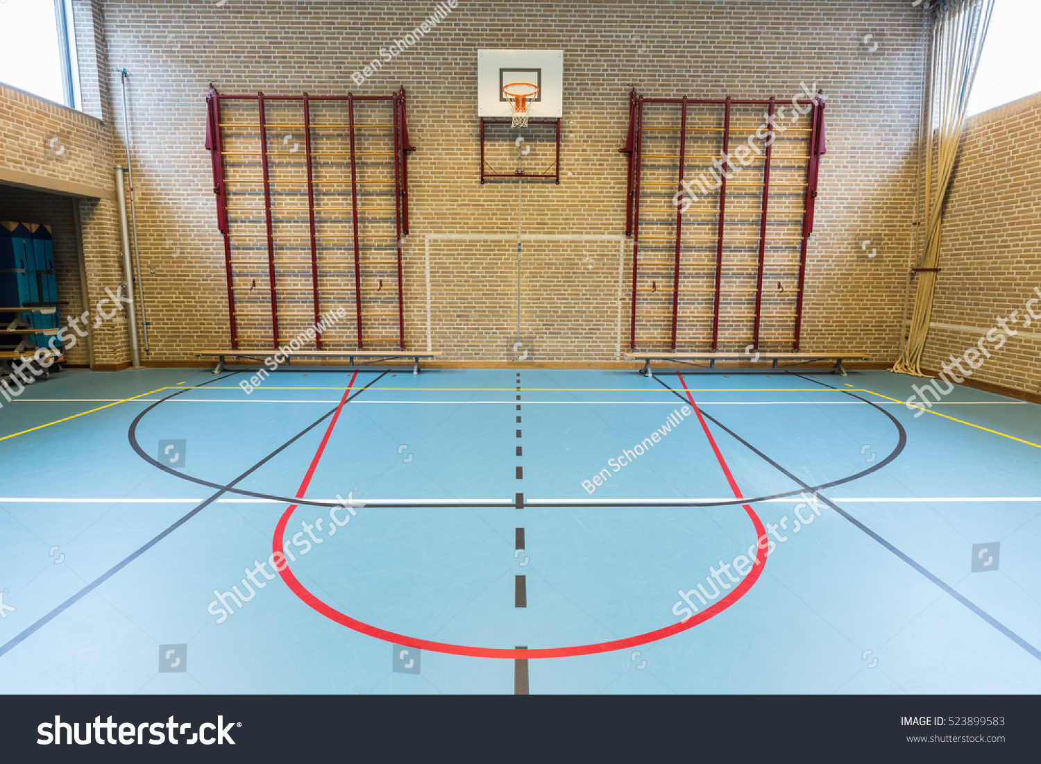 European gym class for school sports no people