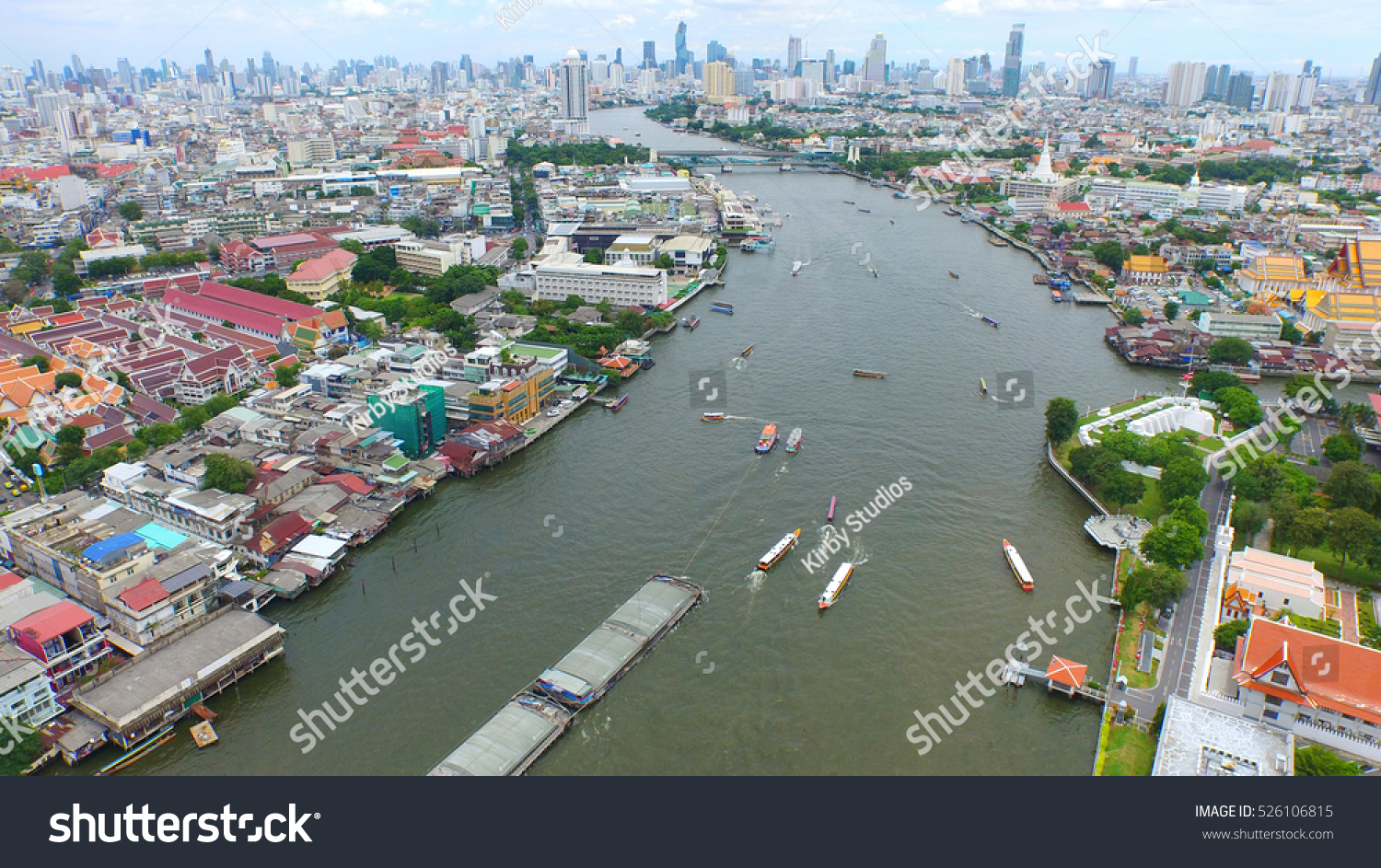 Chao Phraya River Bangkok Thailand : The most important river for the people in central of Thailand.