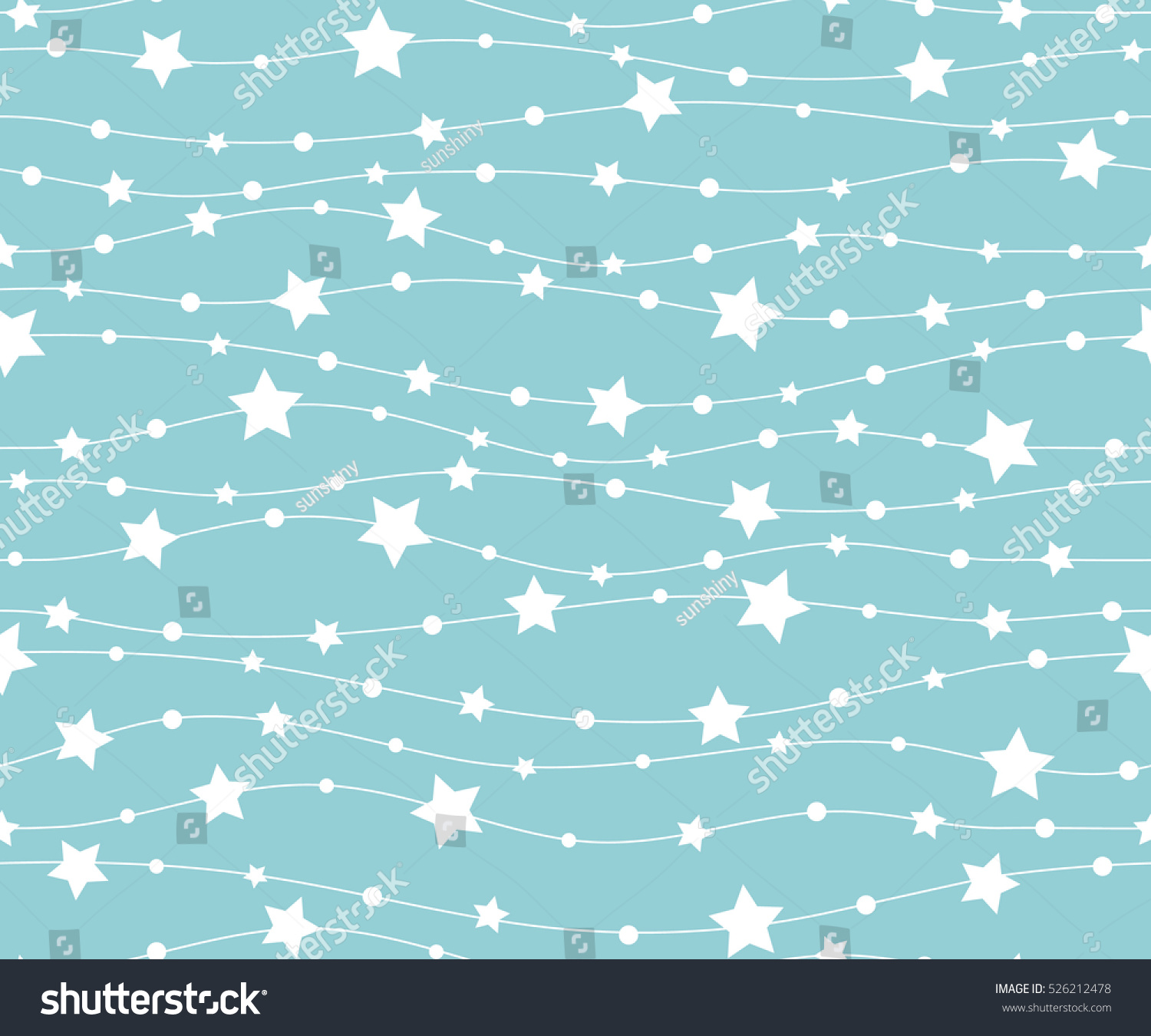 Holiday background  seamless pattern with stars. Vector illustration.